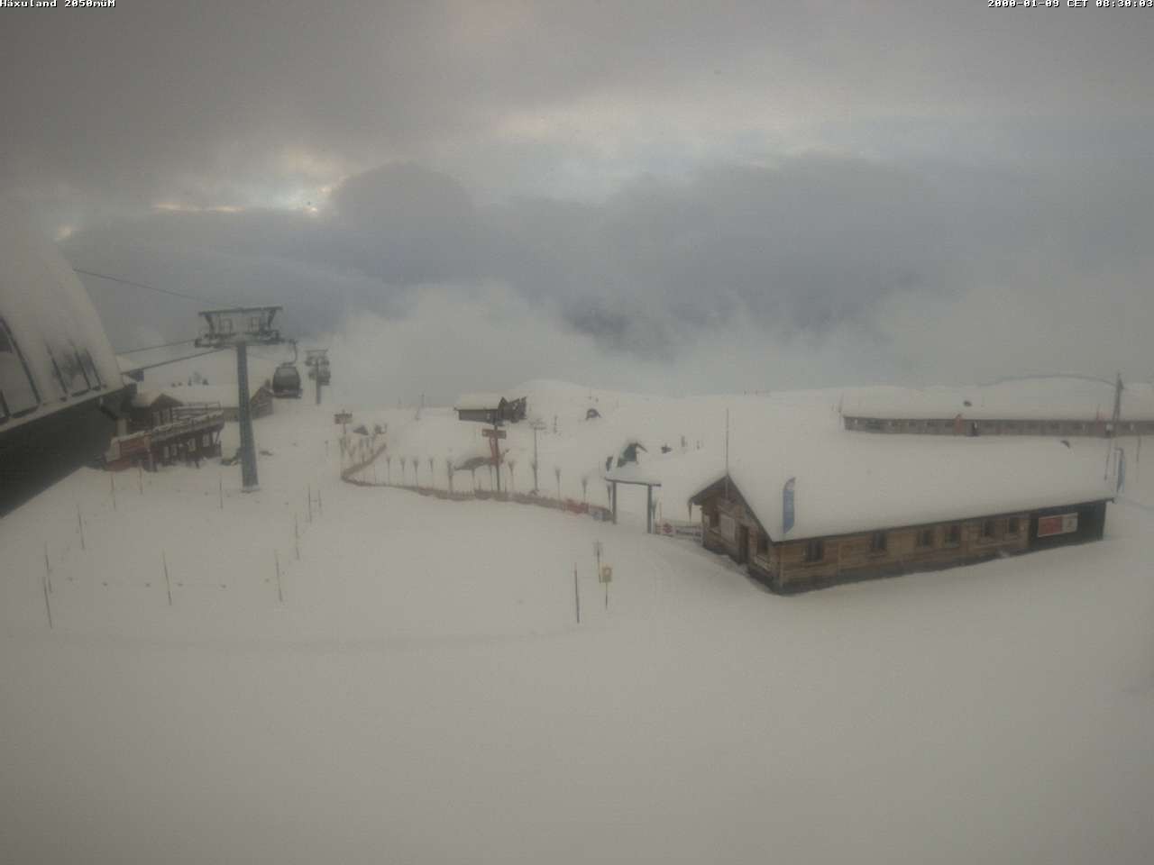 Archiv Foto Webcam Bergstation Gondel Blatten-Chiematte