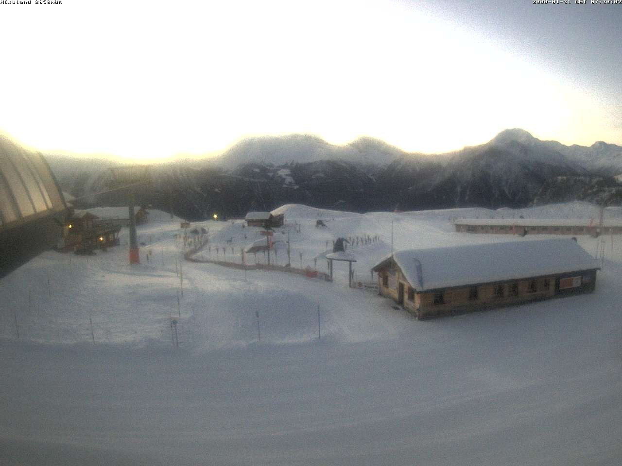 Archiv Foto Webcam Bergstation Gondel Blatten-Chiematte