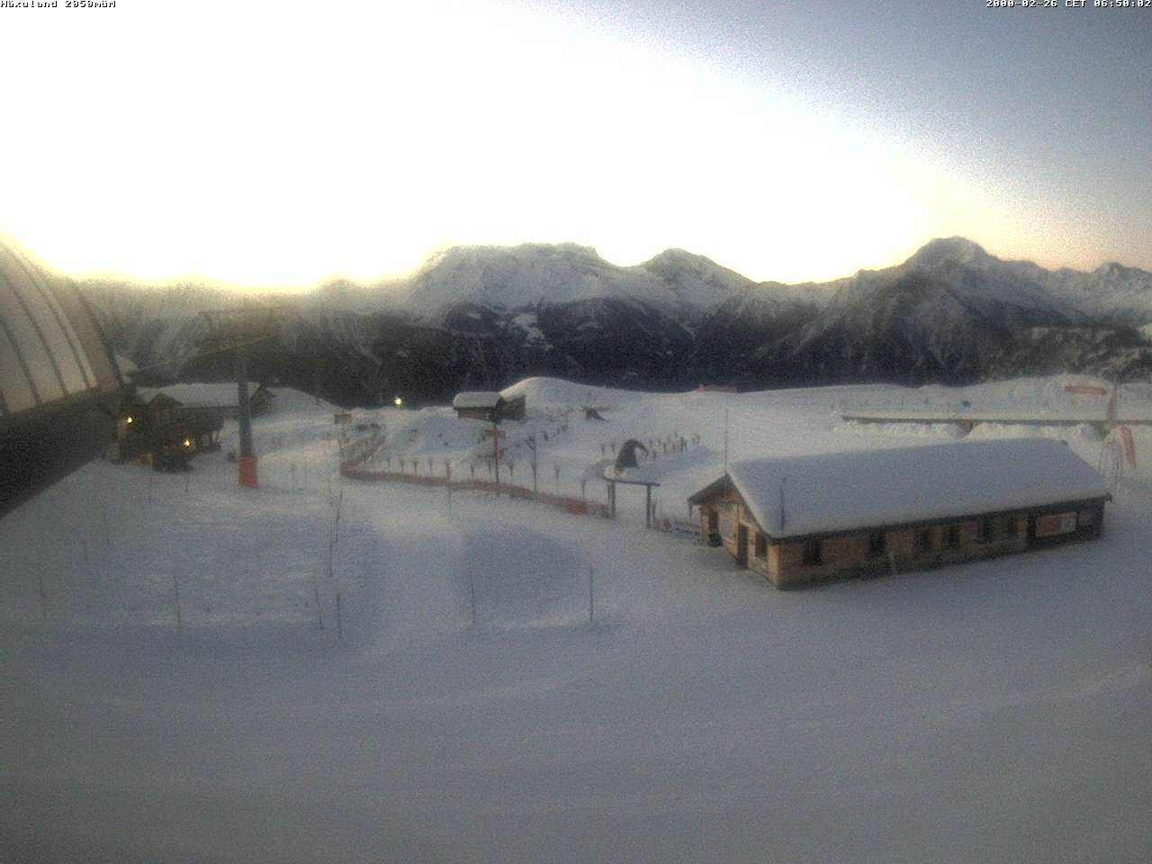 Archived image Webcam Top station gondola Blatten-Chiematte