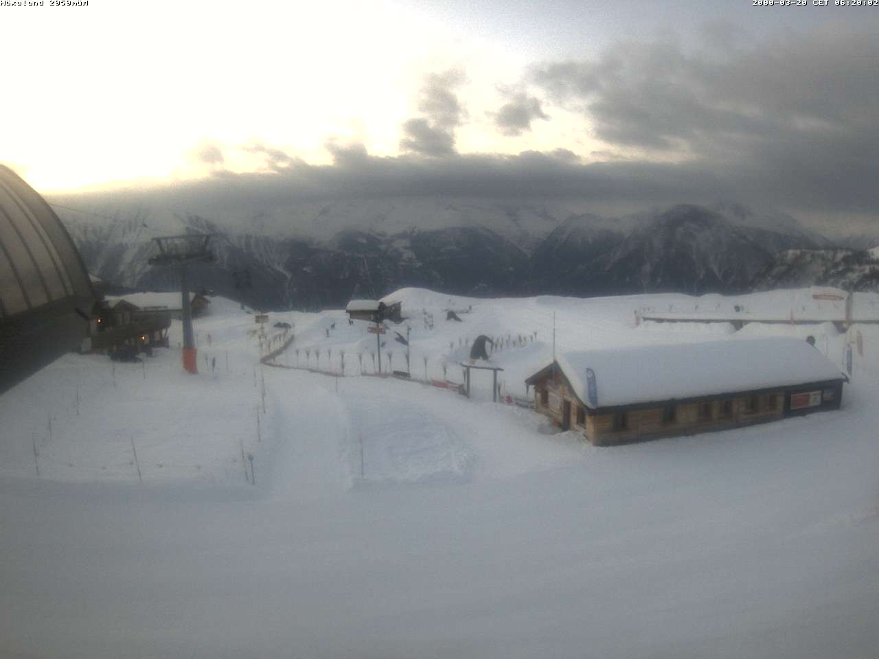 Archiv Foto Webcam Bergstation Gondel Blatten-Chiematte