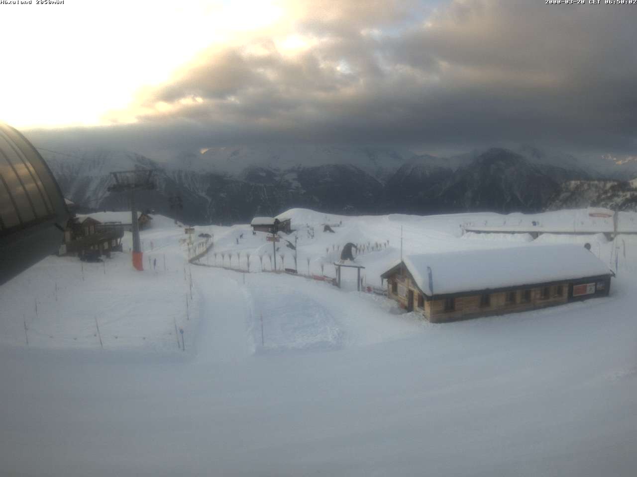 Archiv Foto Webcam Bergstation Gondel Blatten-Chiematte