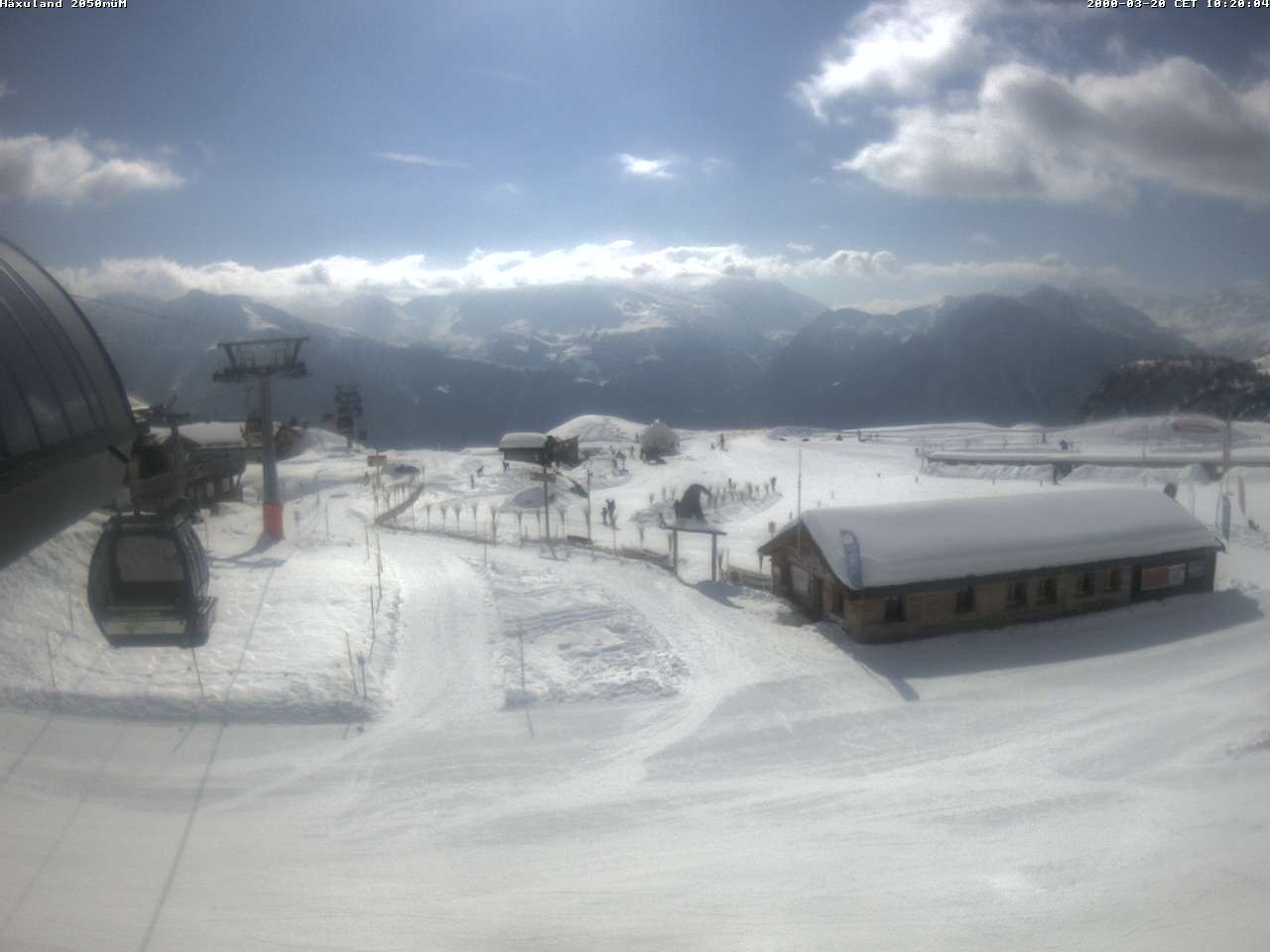 Archiv Foto Webcam Bergstation Gondel Blatten-Chiematte