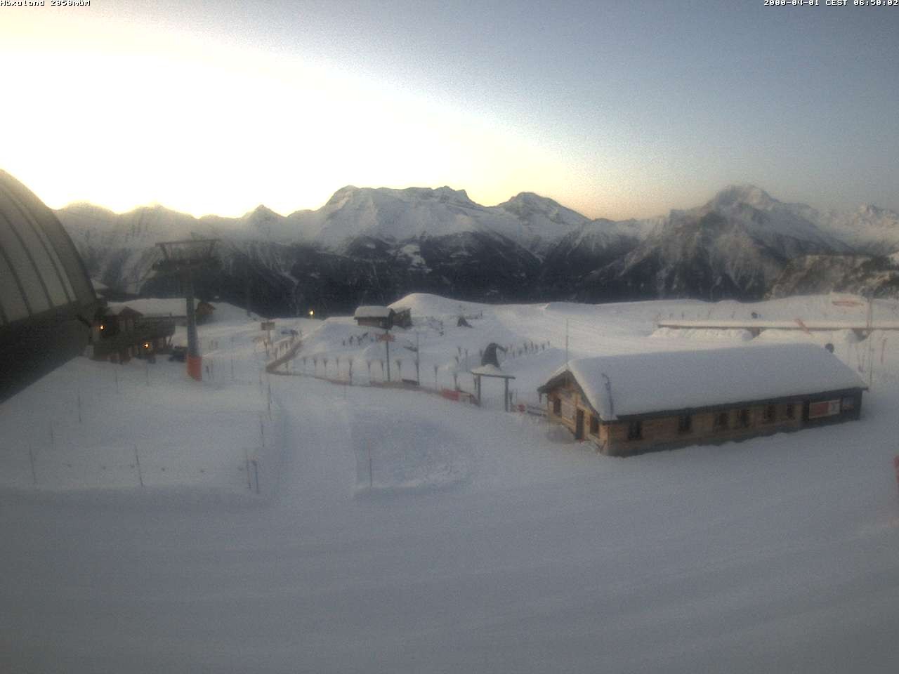 Archiv Foto Webcam Bergstation Gondel Blatten-Chiematte