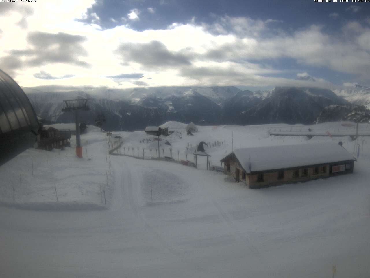 Archiv Foto Webcam Bergstation Gondel Blatten-Chiematte