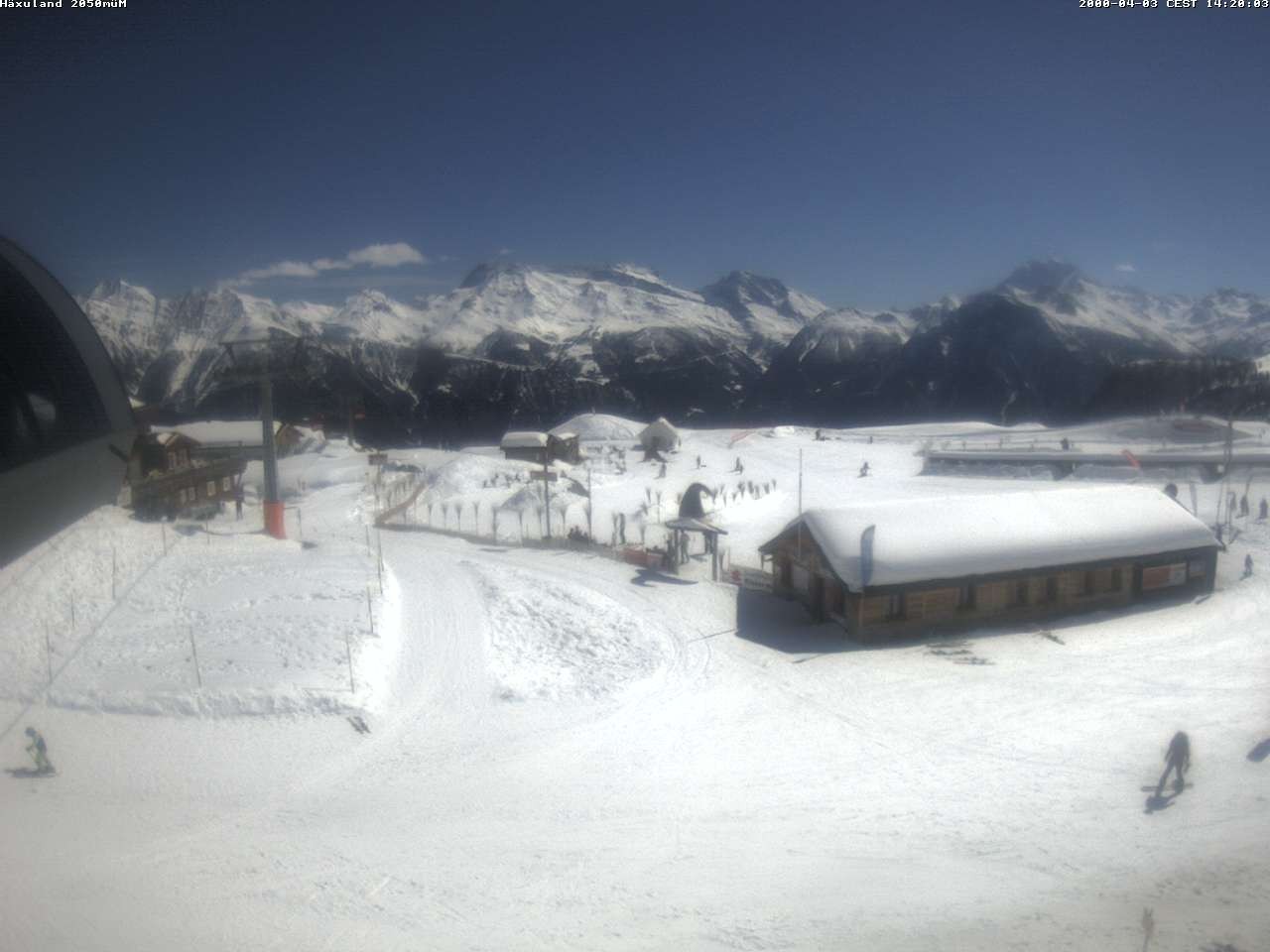 Archiv Foto Webcam Bergstation Gondel Blatten-Chiematte