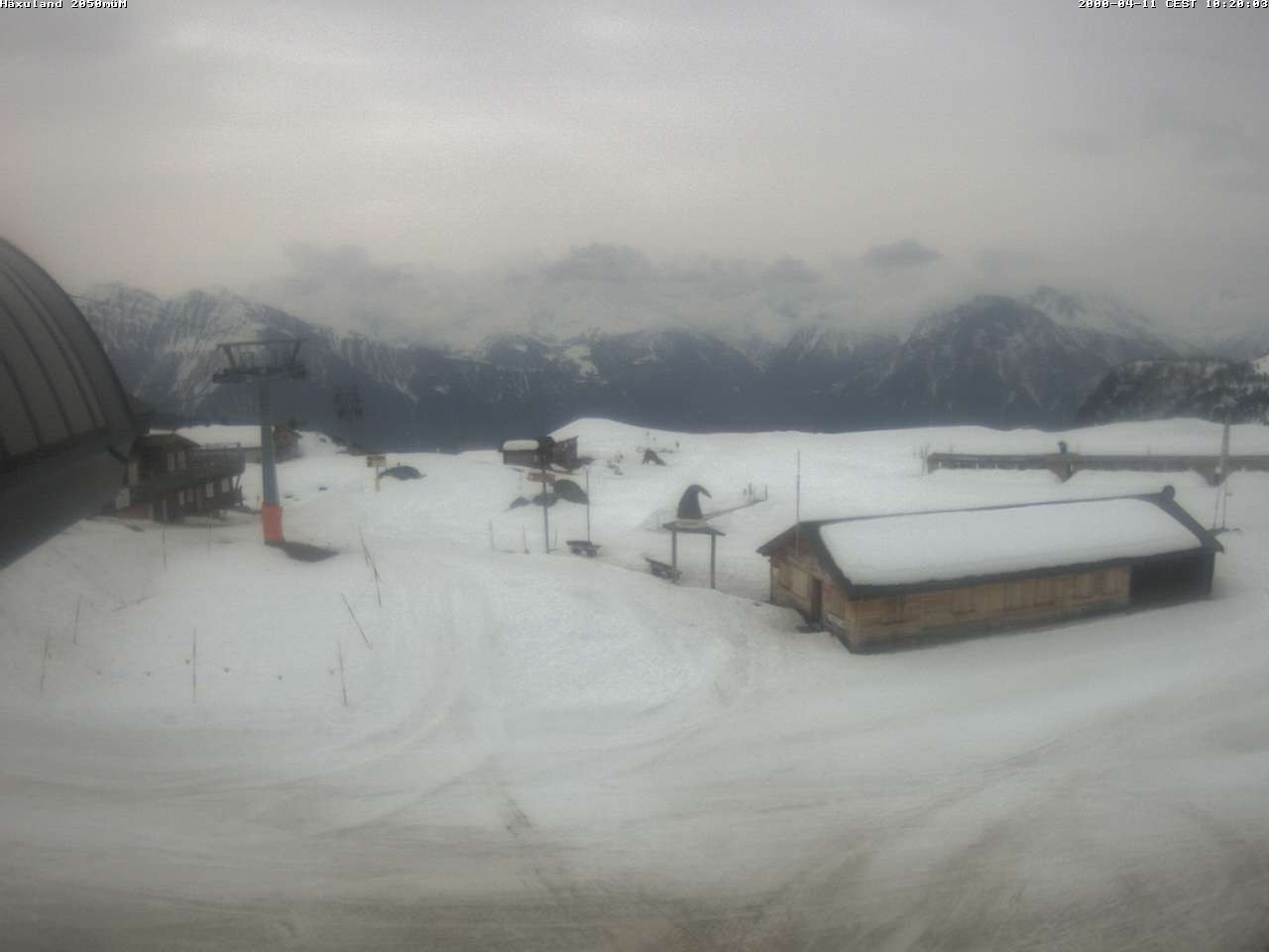 Archived image Webcam Top station gondola Blatten-Chiematte