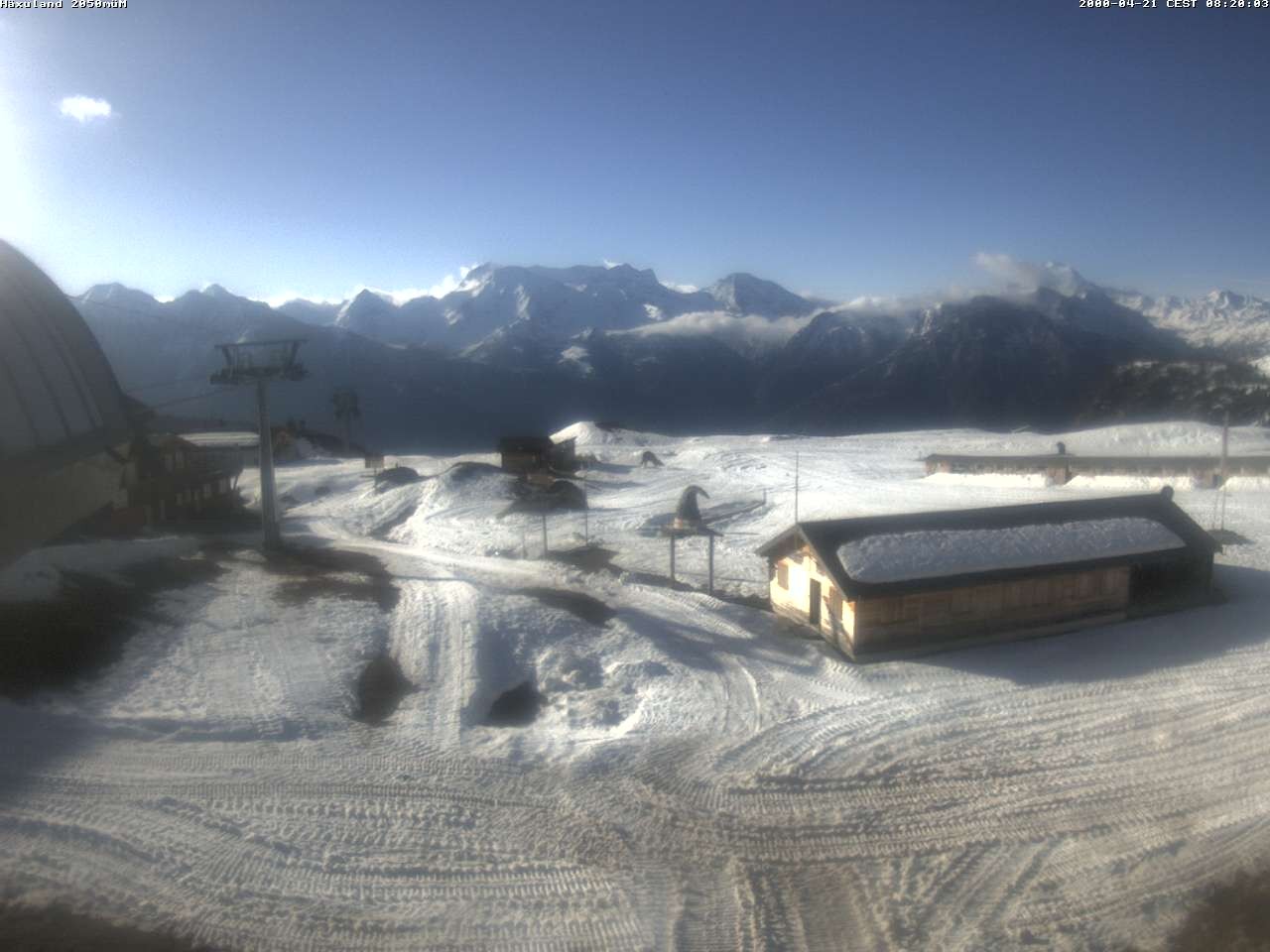 Archiv Foto Webcam Bergstation Gondel Blatten-Chiematte