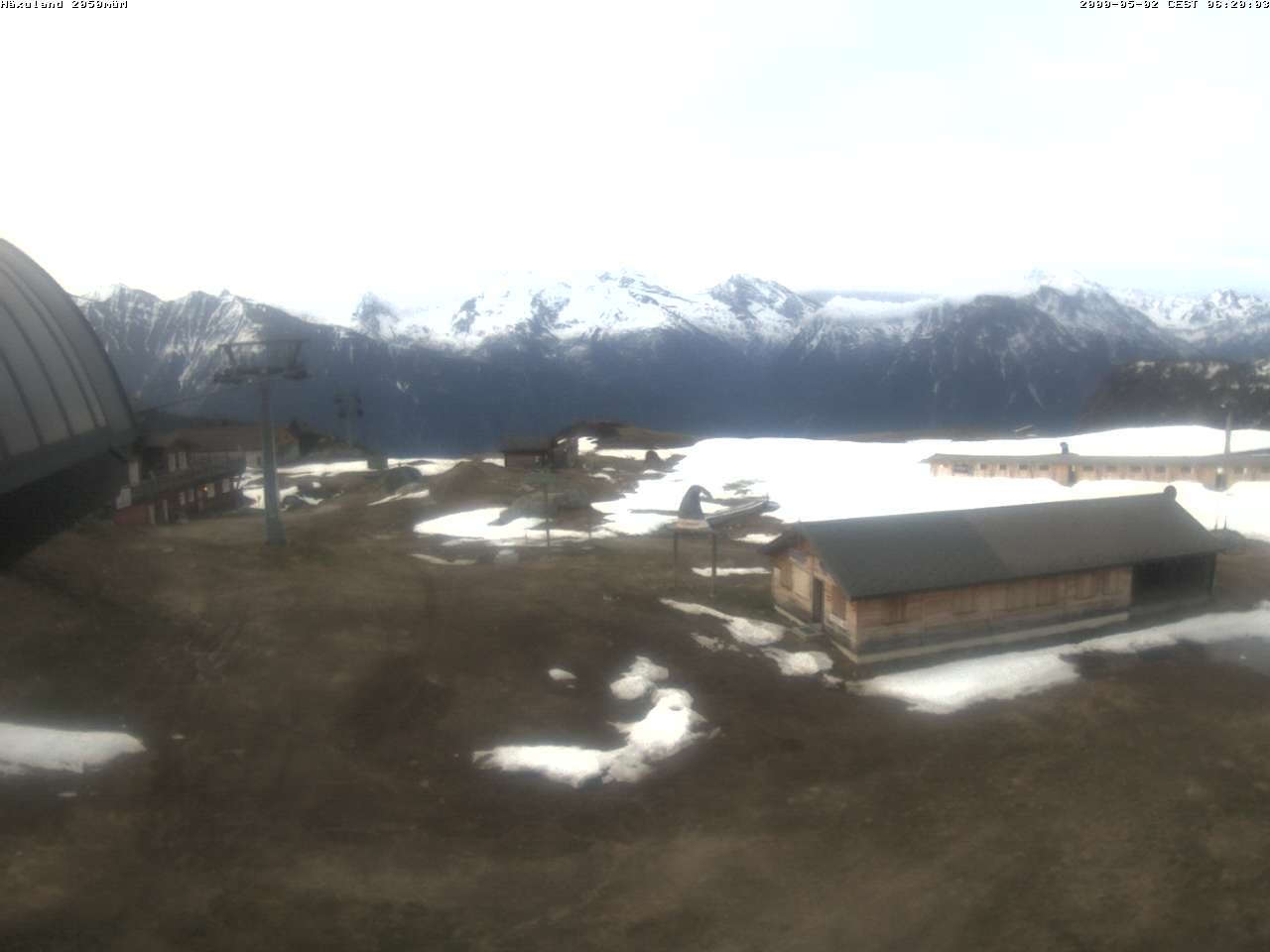 Archived image Webcam Top station gondola Blatten-Chiematte