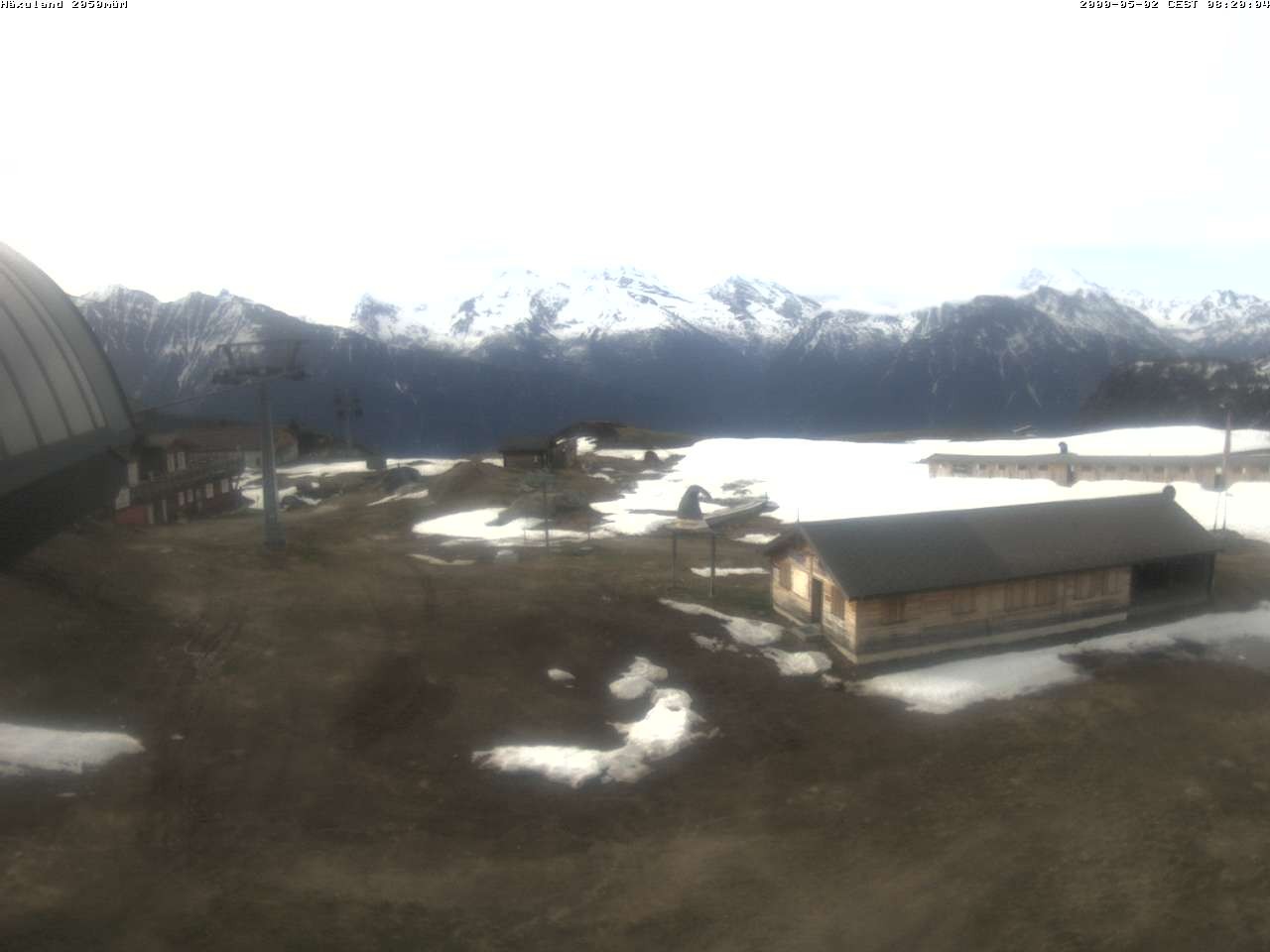 Archived image Webcam Top station gondola Blatten-Chiematte