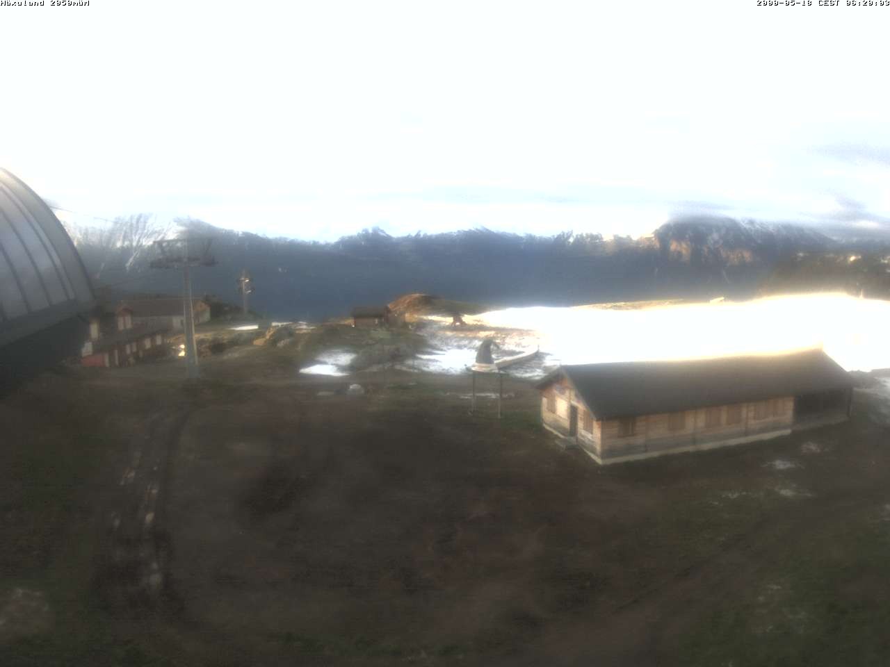 Archiv Foto Webcam Bergstation Gondel Blatten-Chiematte