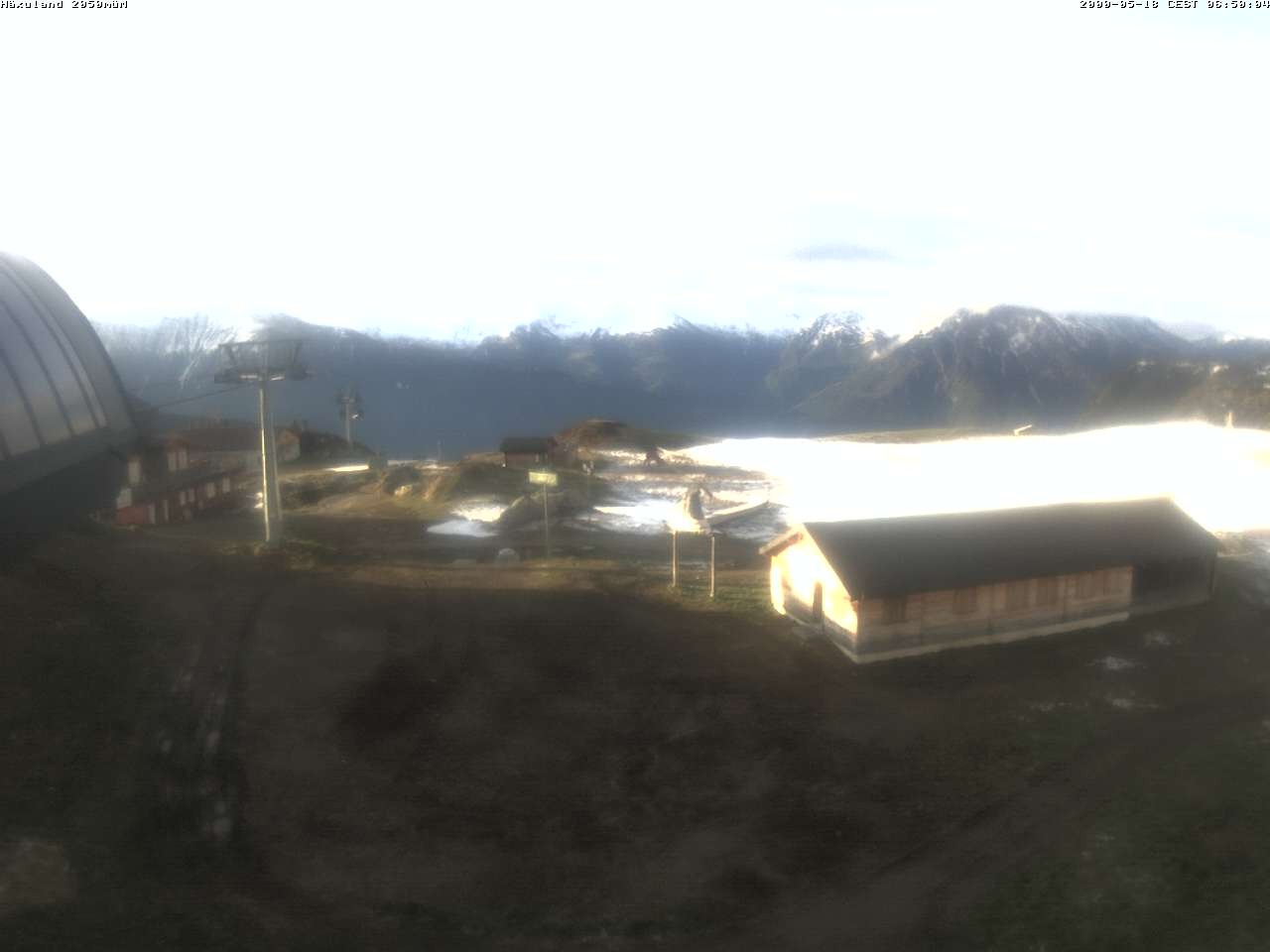 Archiv Foto Webcam Bergstation Gondel Blatten-Chiematte