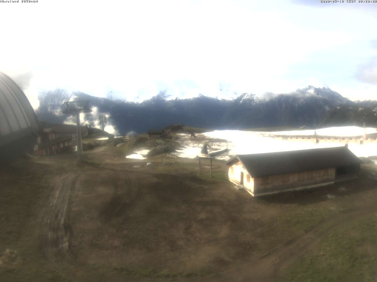 Archiv Foto Webcam Bergstation Gondel Blatten-Chiematte