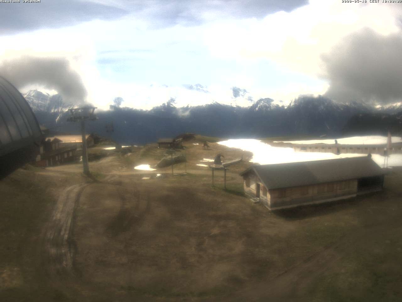 Archiv Foto Webcam Bergstation Gondel Blatten-Chiematte