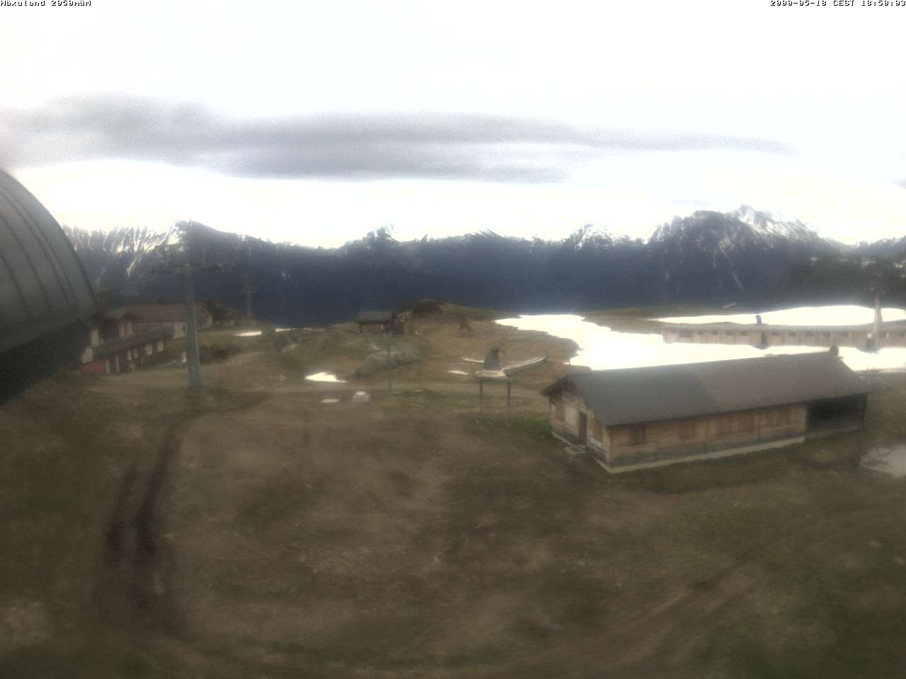 Archived image Webcam Top station gondola Blatten-Chiematte