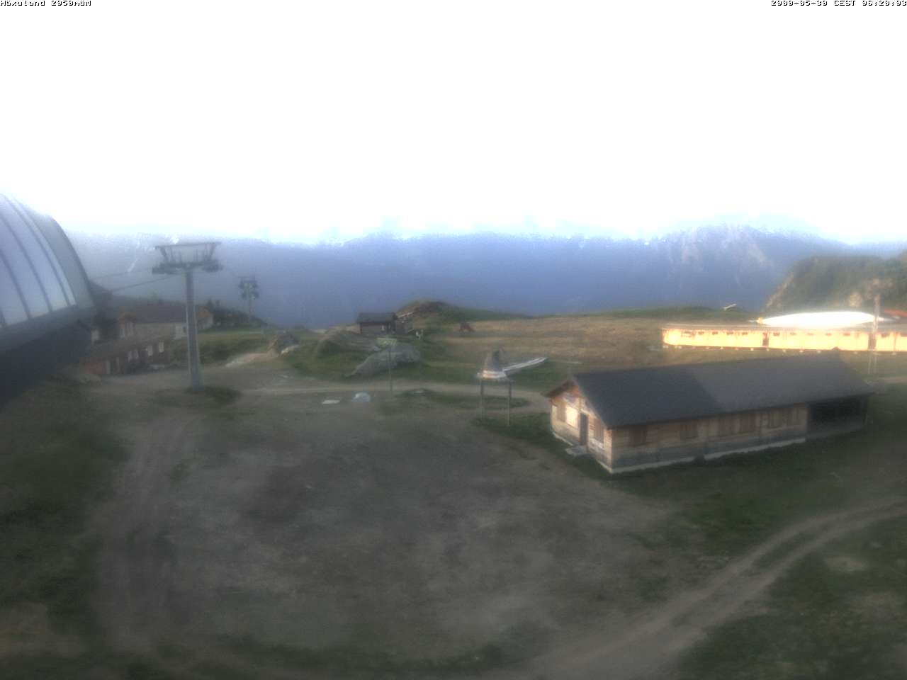 Archiv Foto Webcam Bergstation Gondel Blatten-Chiematte