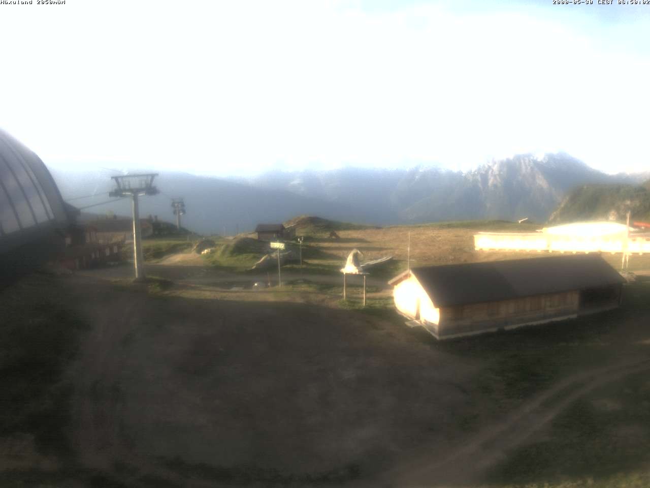Archiv Foto Webcam Bergstation Gondel Blatten-Chiematte