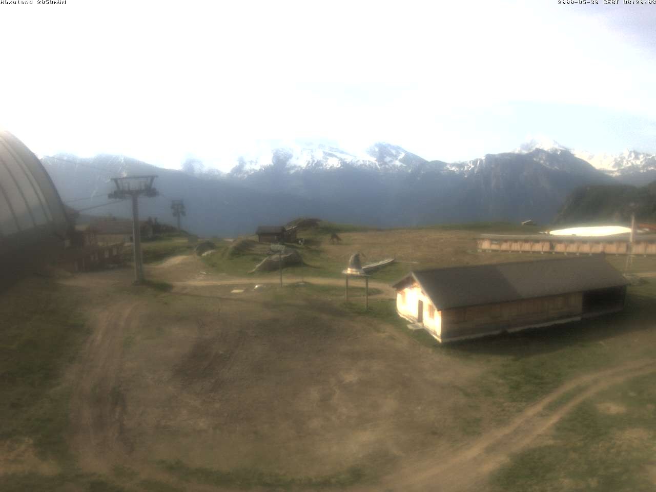 Archiv Foto Webcam Bergstation Gondel Blatten-Chiematte
