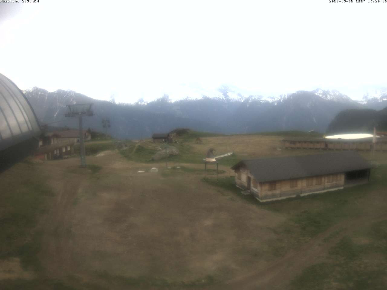 Archiv Foto Webcam Bergstation Gondel Blatten-Chiematte
