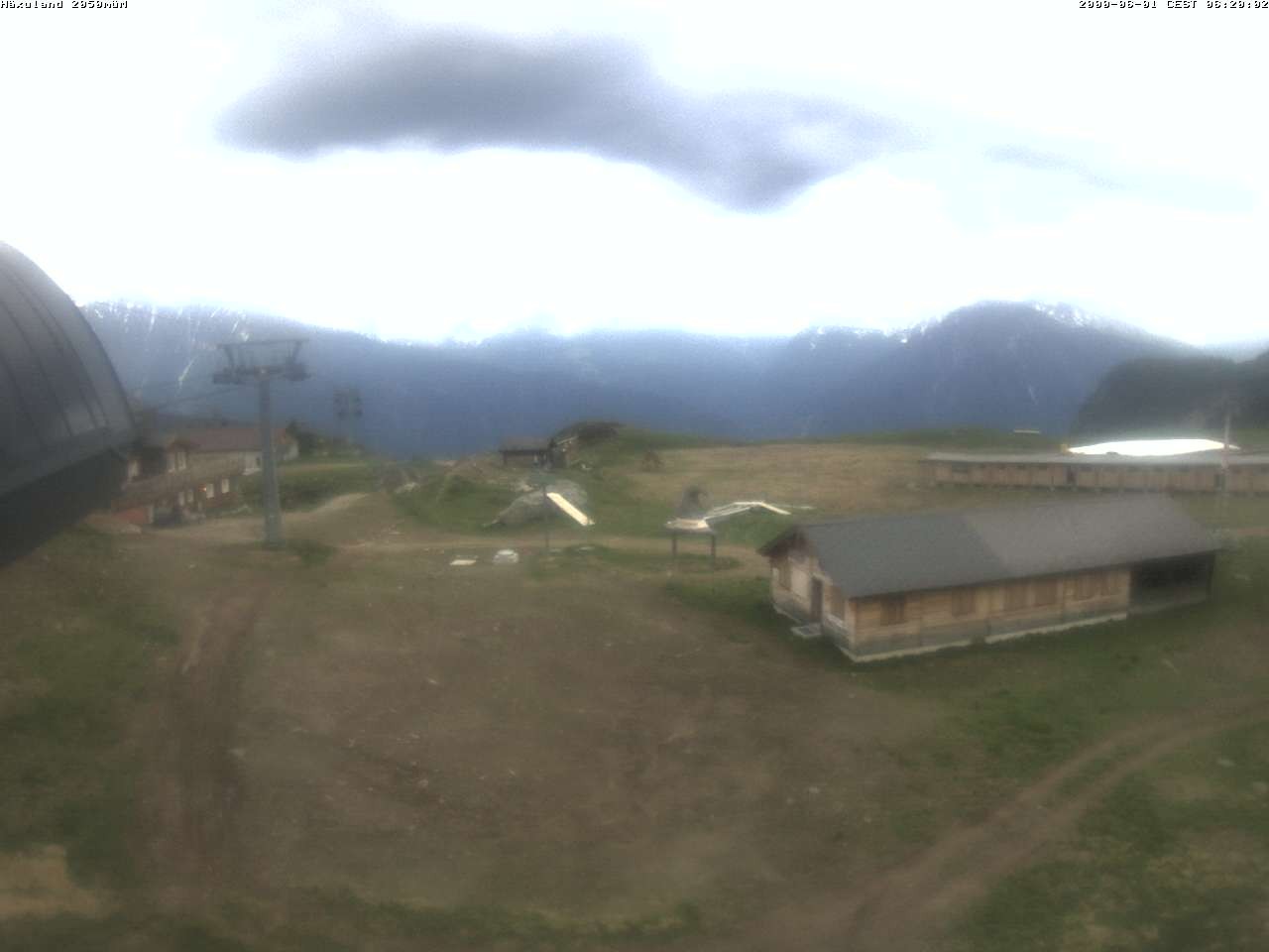 Archiv Foto Webcam Bergstation Gondel Blatten-Chiematte