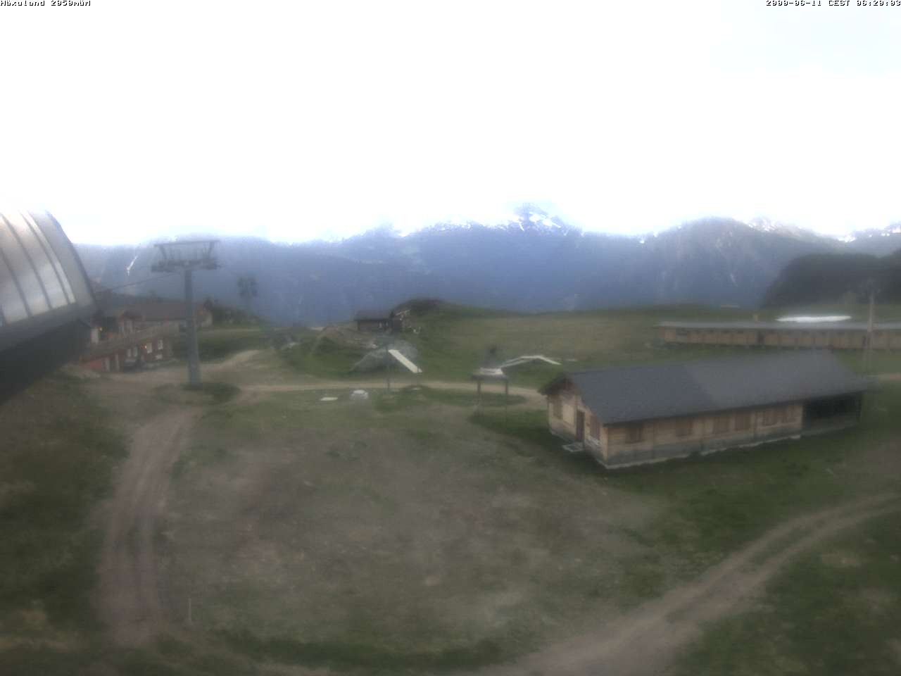 Archived image Webcam Top station gondola Blatten-Chiematte