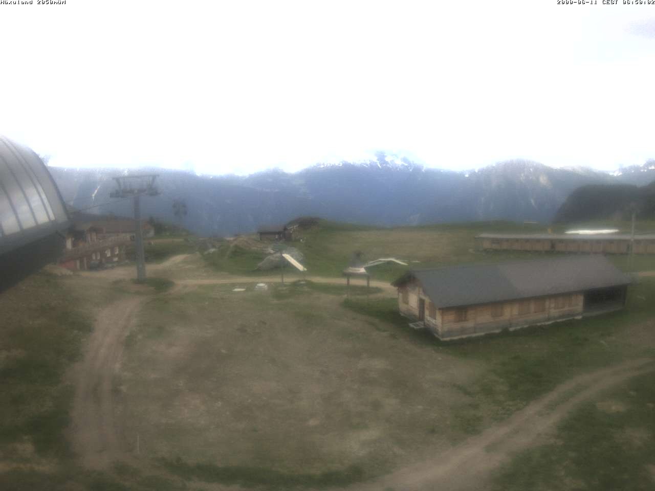 Archived image Webcam Top station gondola Blatten-Chiematte