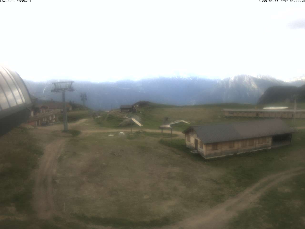 Archived image Webcam Top station gondola Blatten-Chiematte