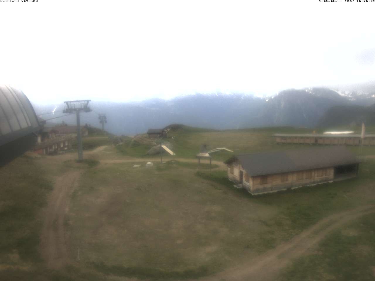 Archived image Webcam Top station gondola Blatten-Chiematte