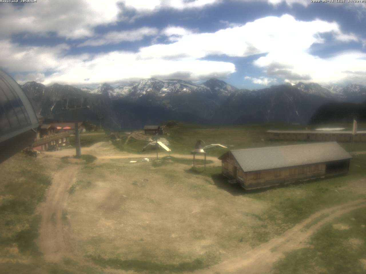 Archiv Foto Webcam Bergstation Gondel Blatten-Chiematte