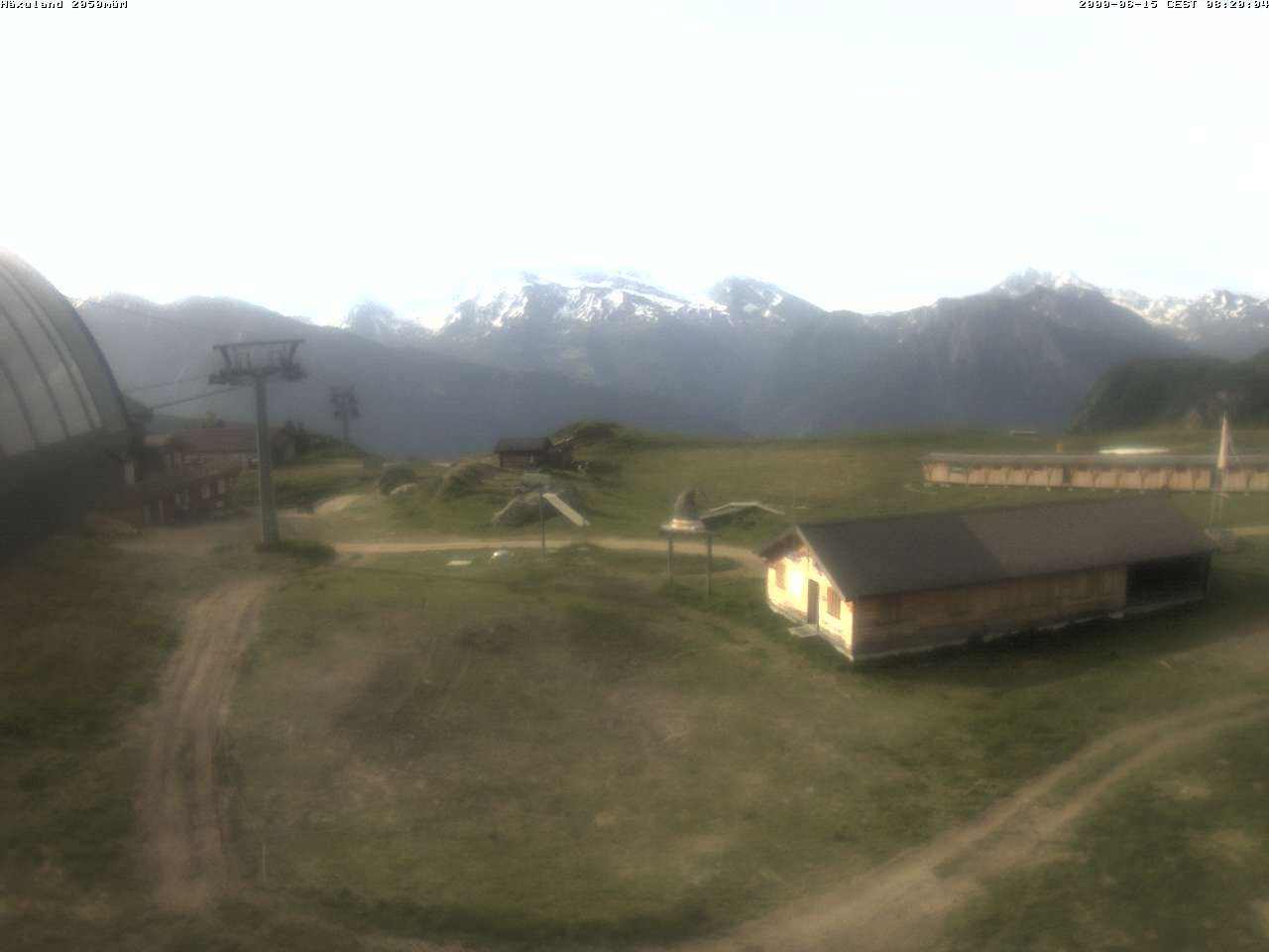 Archiv Foto Webcam Bergstation Gondel Blatten-Chiematte