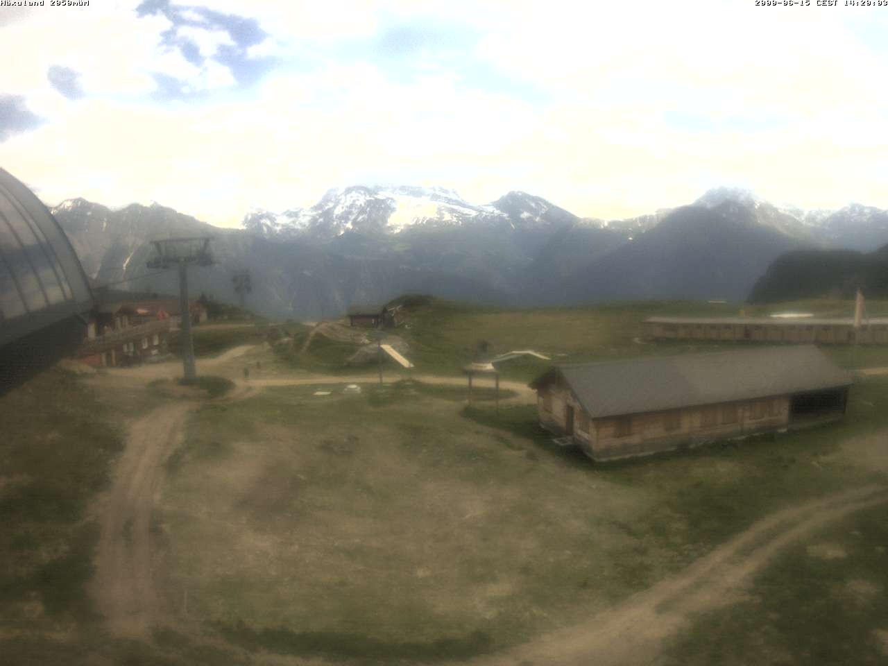 Archiv Foto Webcam Bergstation Gondel Blatten-Chiematte