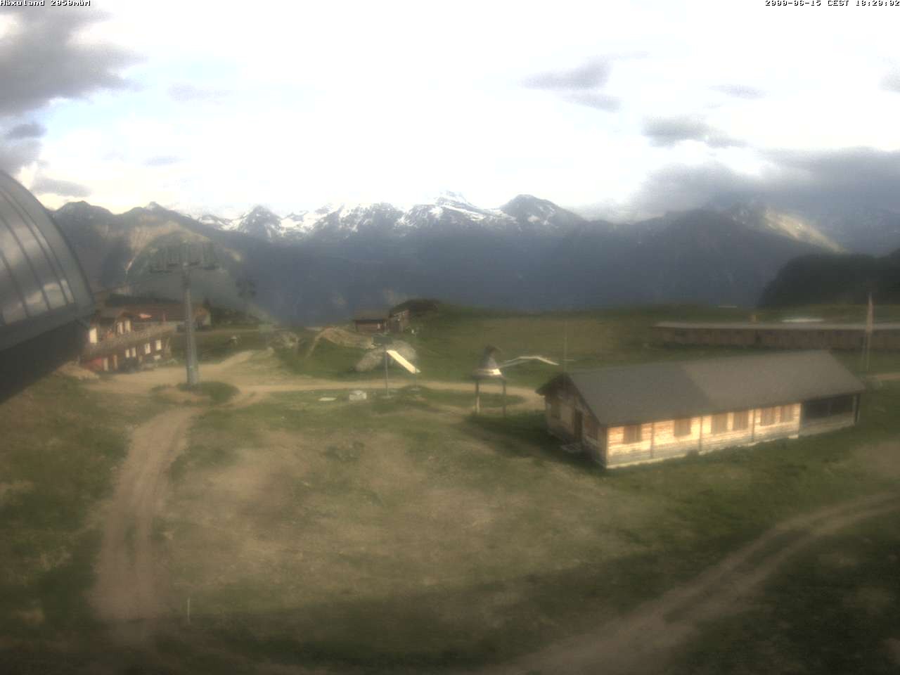 Archiv Foto Webcam Bergstation Gondel Blatten-Chiematte