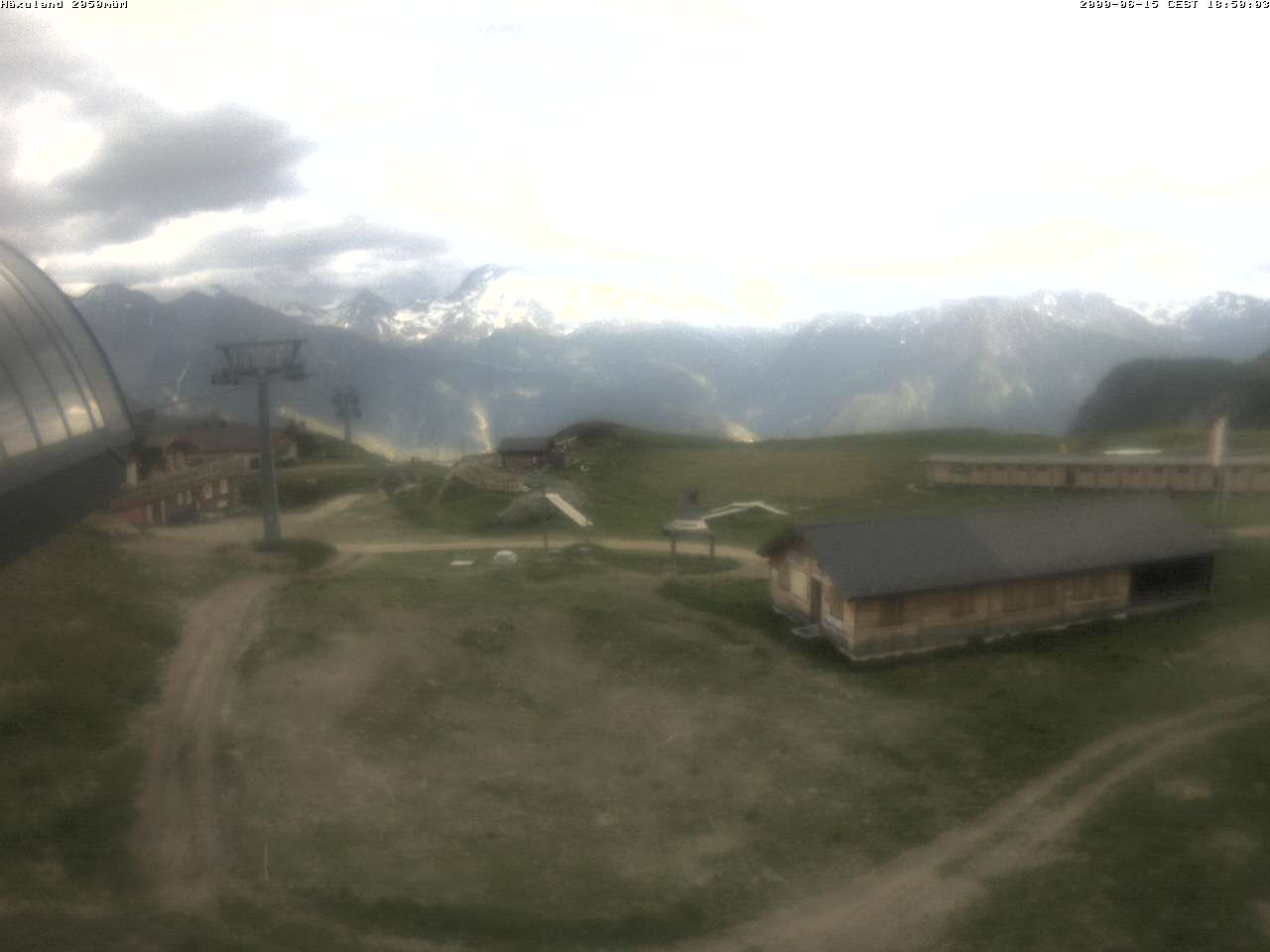 Archiv Foto Webcam Bergstation Gondel Blatten-Chiematte