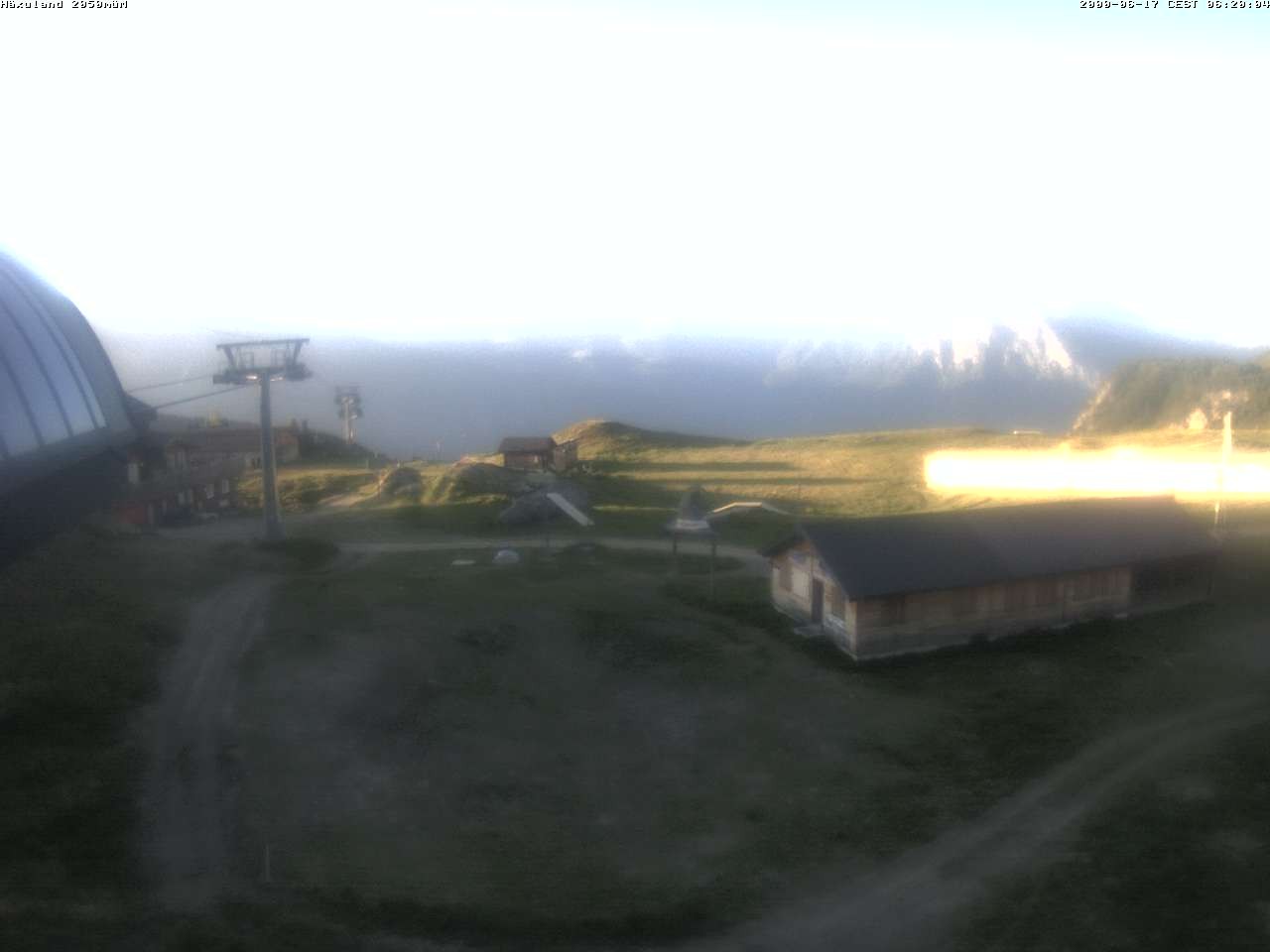 Archiv Foto Webcam Bergstation Gondel Blatten-Chiematte