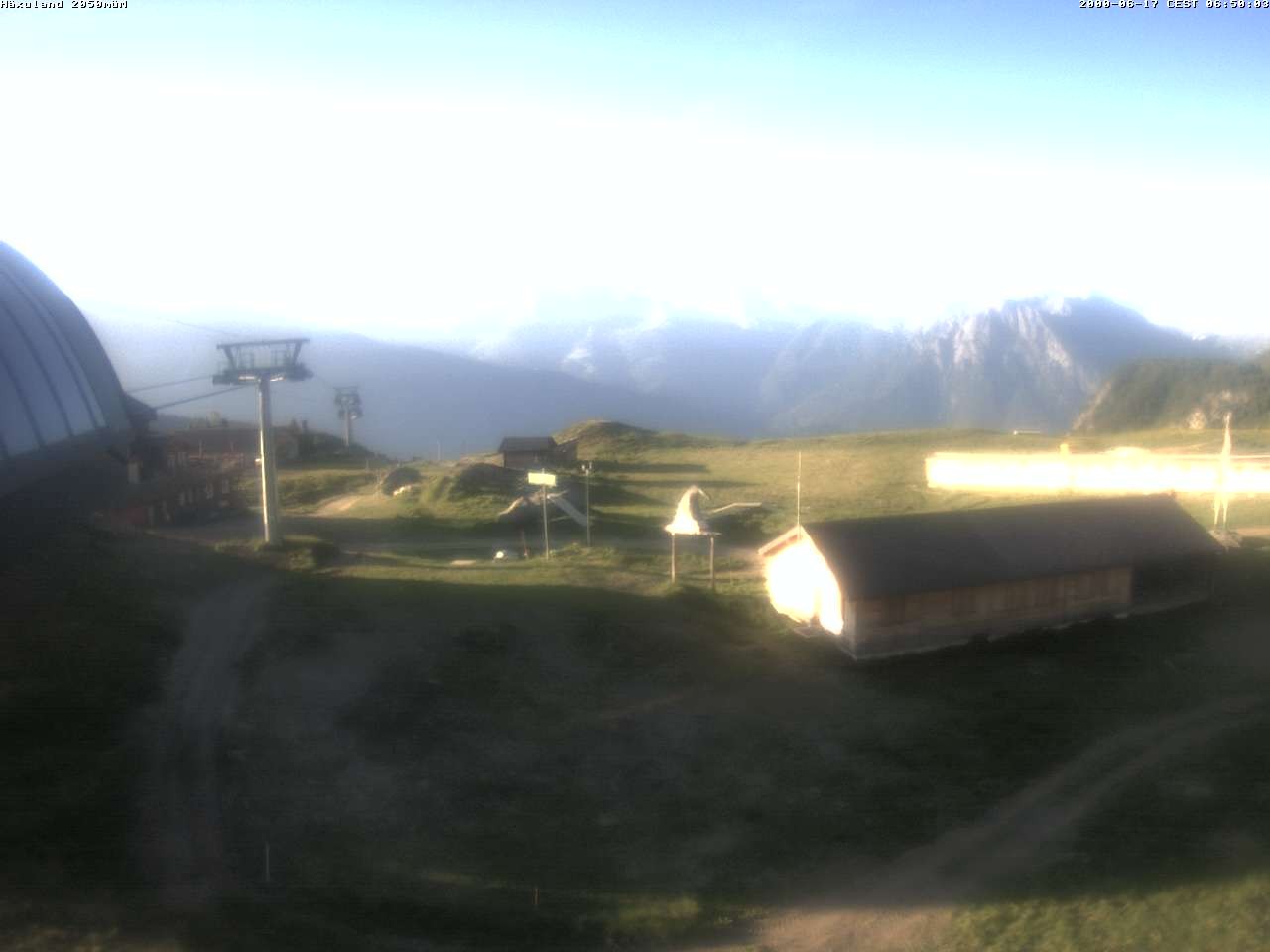 Archiv Foto Webcam Bergstation Gondel Blatten-Chiematte