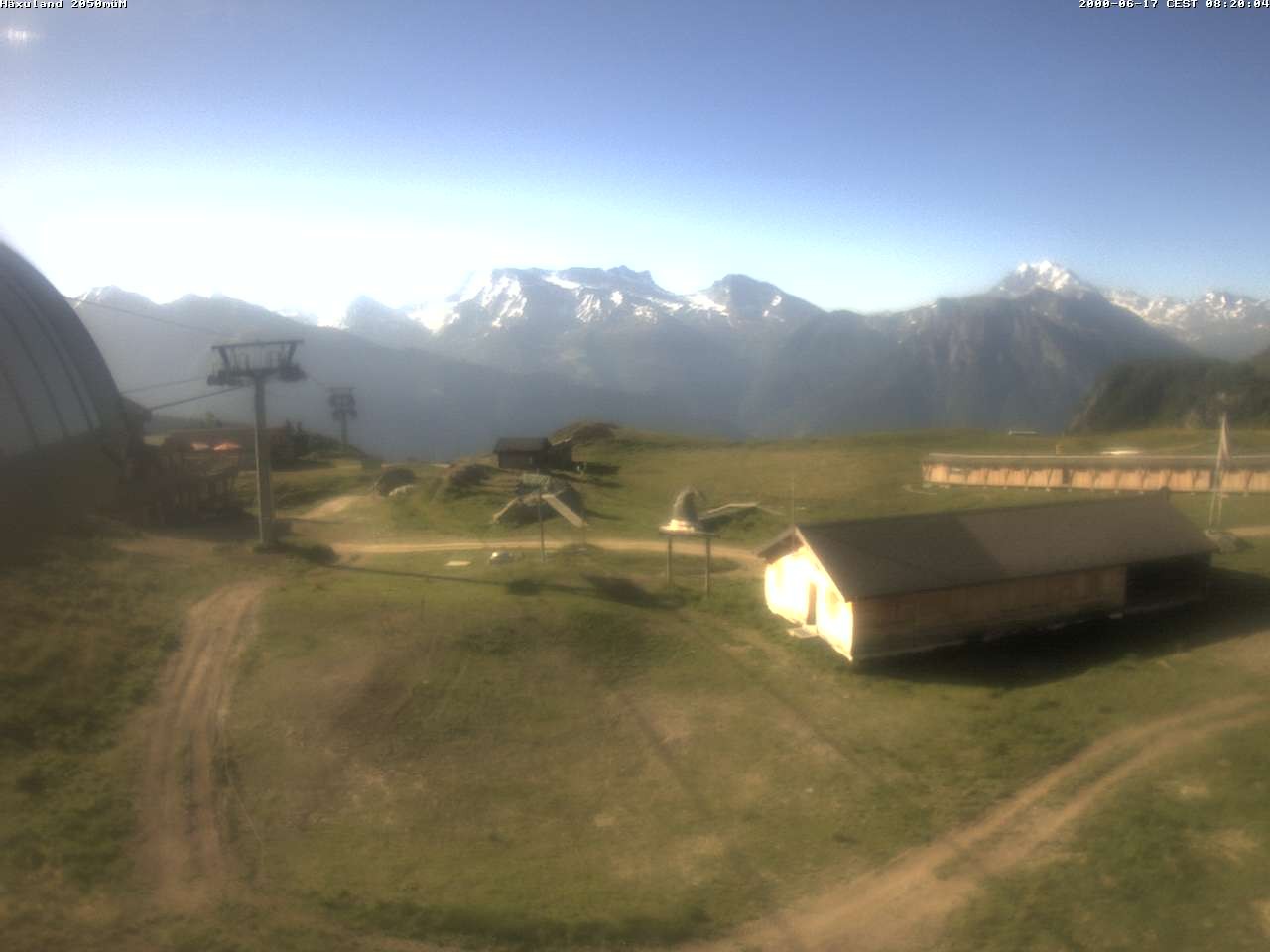 Archiv Foto Webcam Bergstation Gondel Blatten-Chiematte