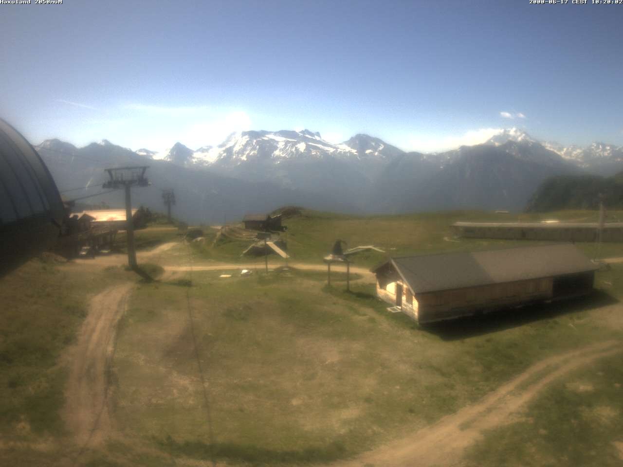 Archiv Foto Webcam Bergstation Gondel Blatten-Chiematte
