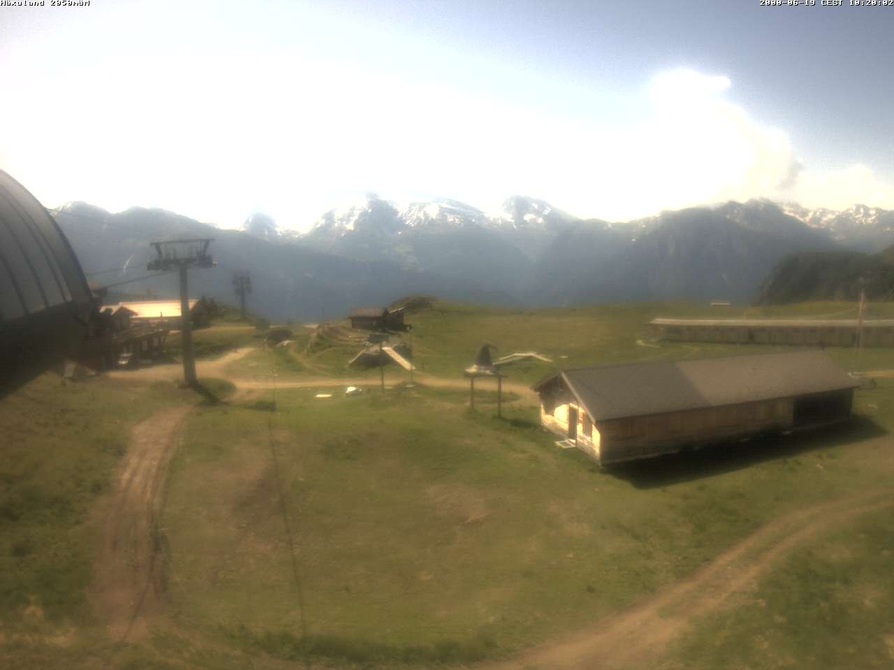 Archiv Foto Webcam Bergstation Gondel Blatten-Chiematte