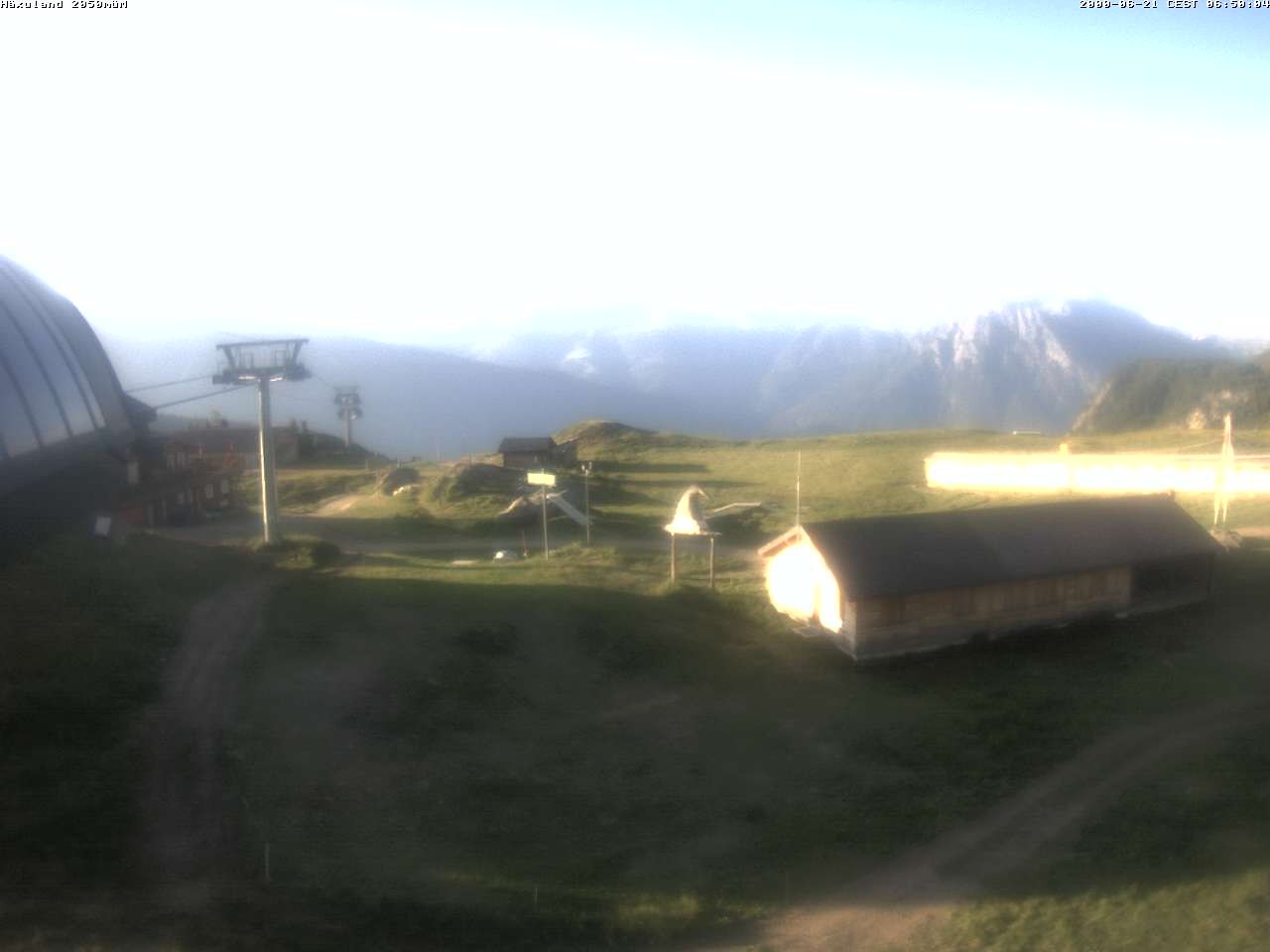 Archiv Foto Webcam Bergstation Gondel Blatten-Chiematte