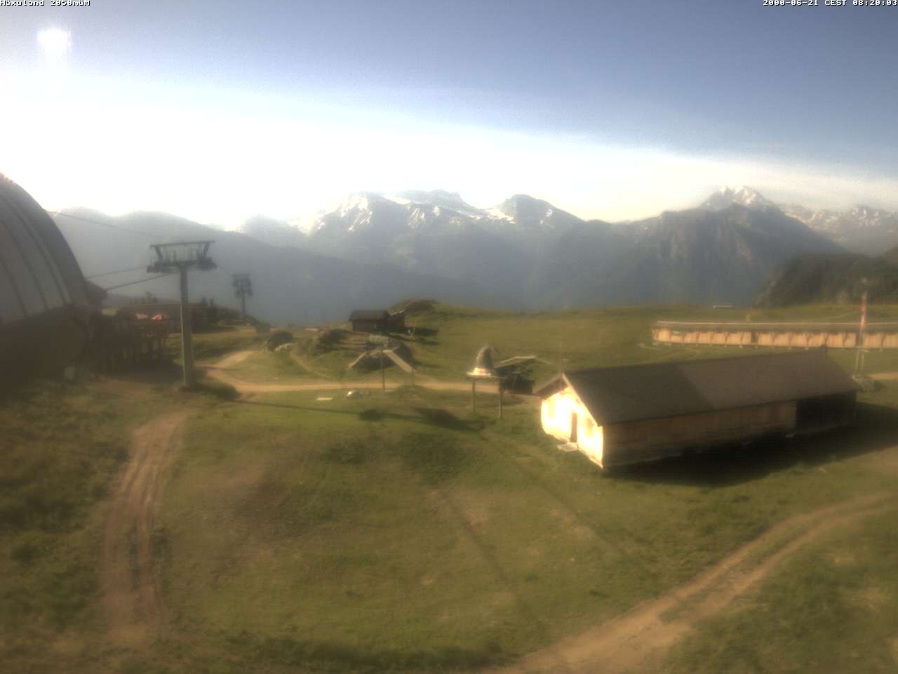 Archiv Foto Webcam Bergstation Gondel Blatten-Chiematte