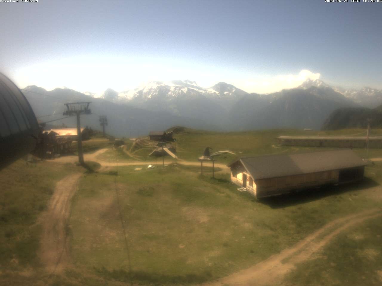 Archiv Foto Webcam Bergstation Gondel Blatten-Chiematte