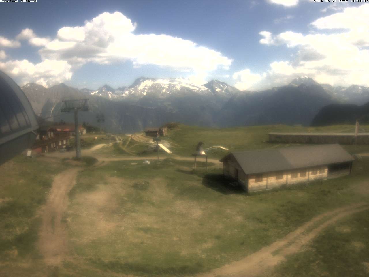 Archiv Foto Webcam Bergstation Gondel Blatten-Chiematte