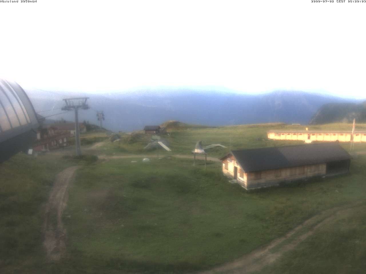 Archiv Foto Webcam Bergstation Gondel Blatten-Chiematte