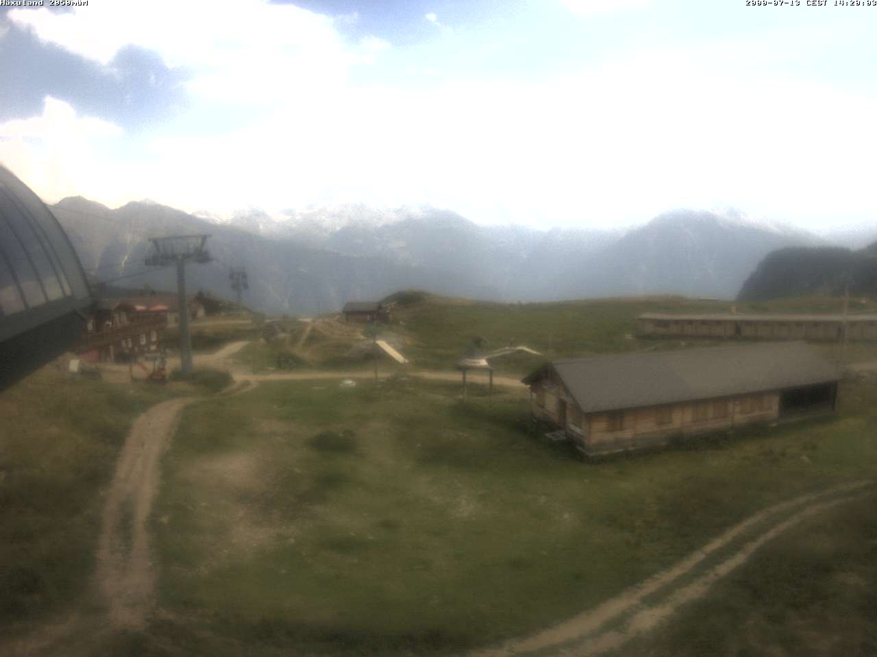 Archived image Webcam Top station gondola Blatten-Chiematte