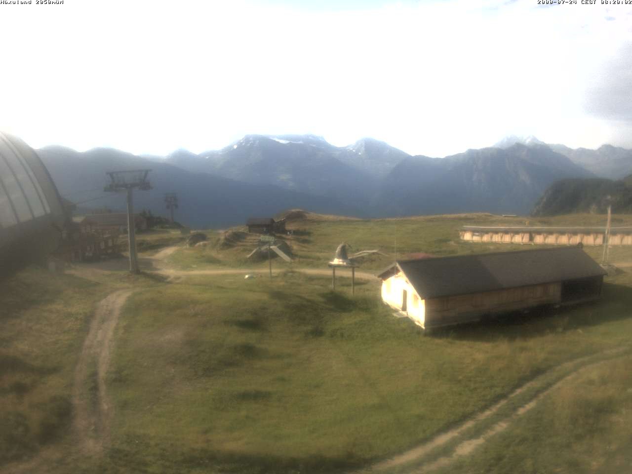 Archiv Foto Webcam Bergstation Gondel Blatten-Chiematte