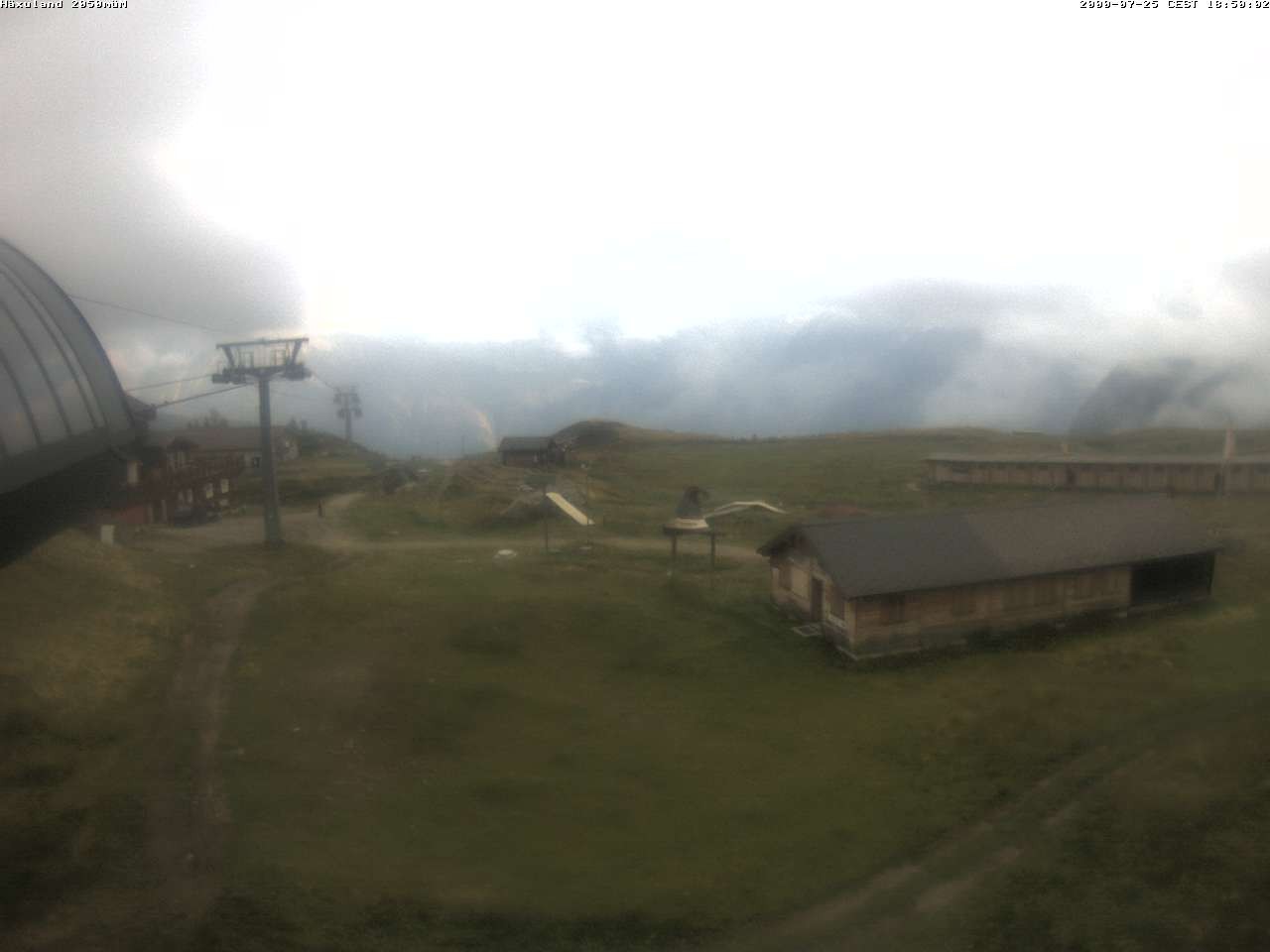 Archiv Foto Webcam Bergstation Gondel Blatten-Chiematte