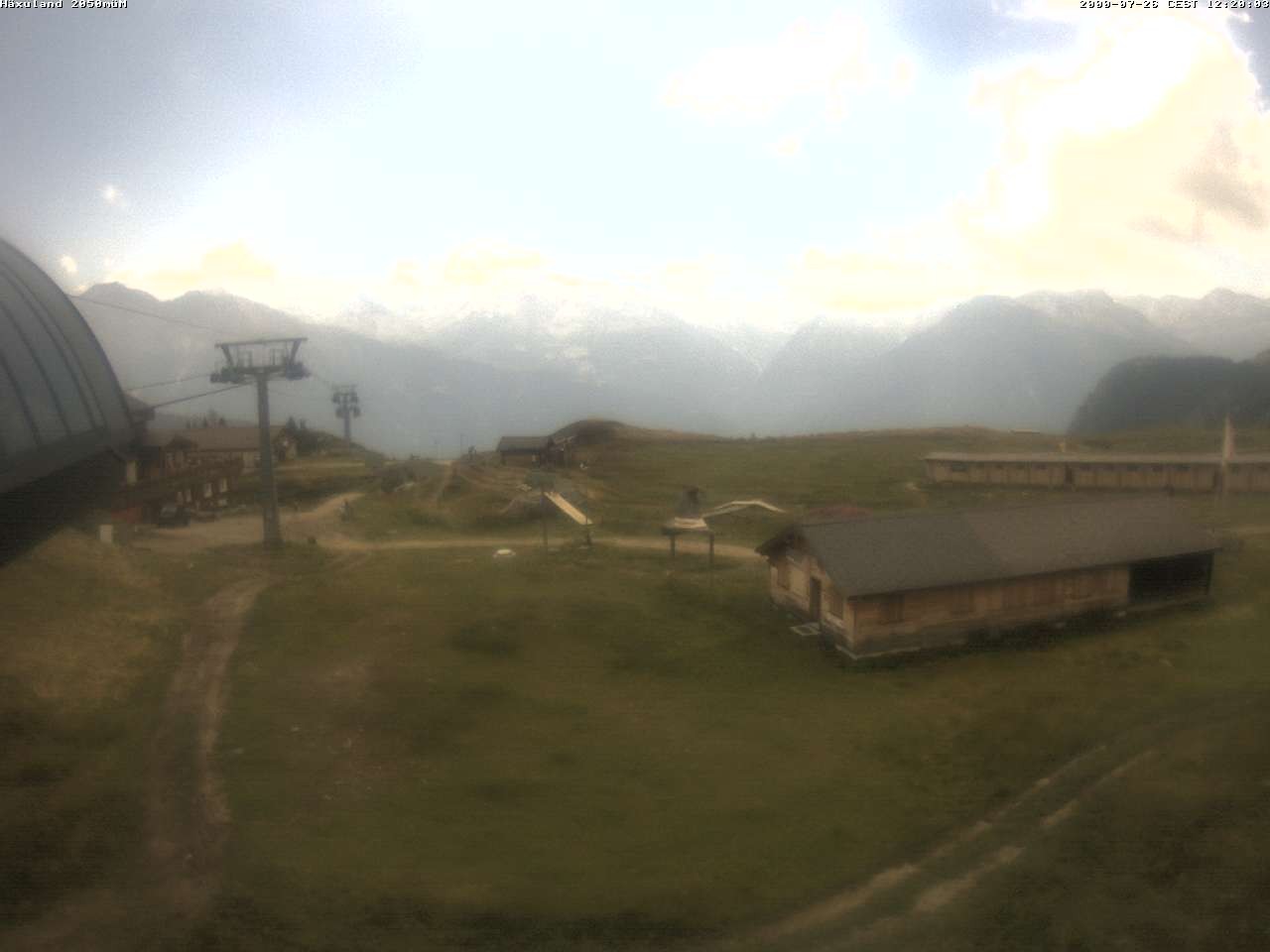 Archived image Webcam Top station gondola Blatten-Chiematte