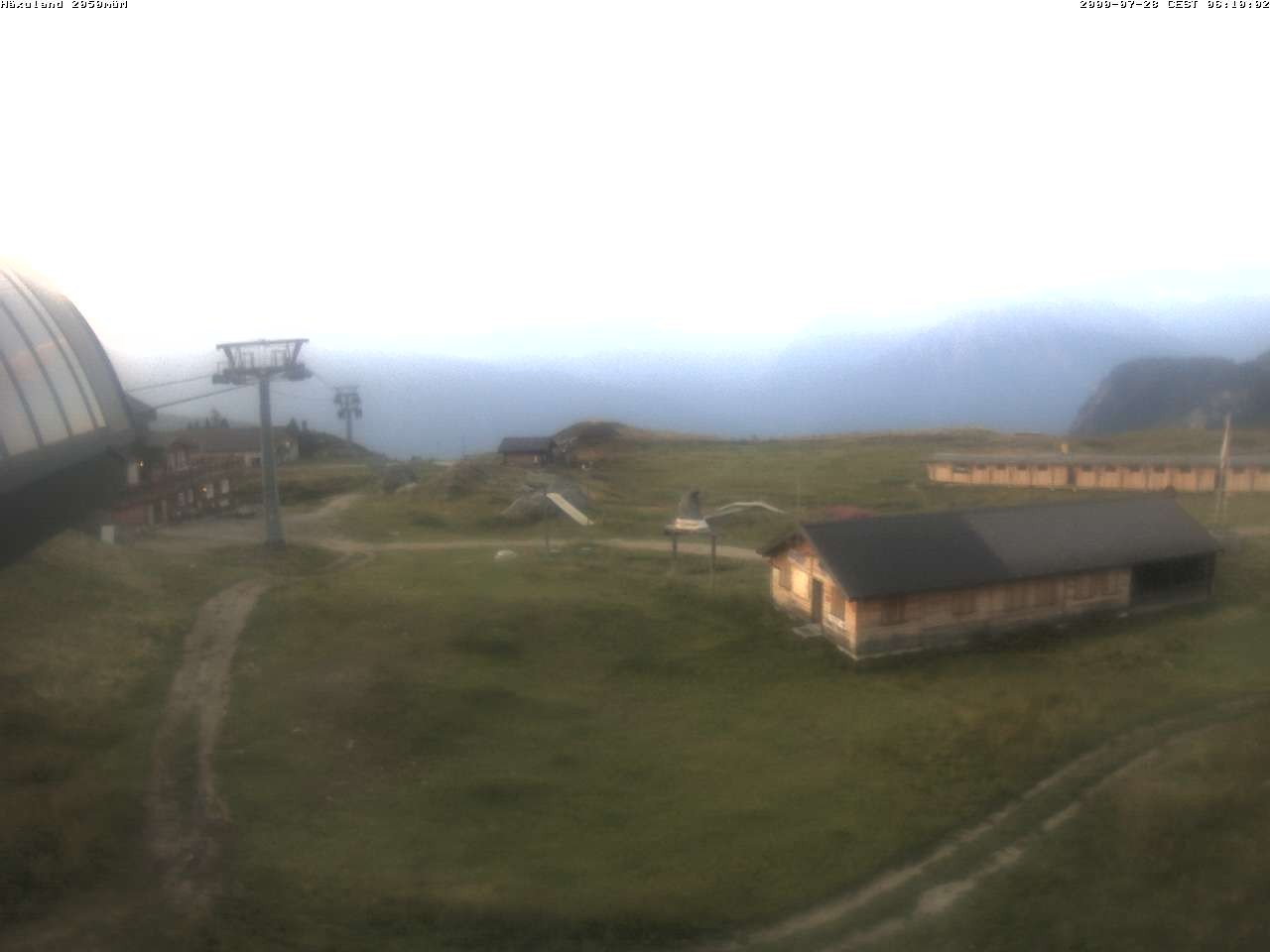 Archiv Foto Webcam Bergstation Gondel Blatten-Chiematte