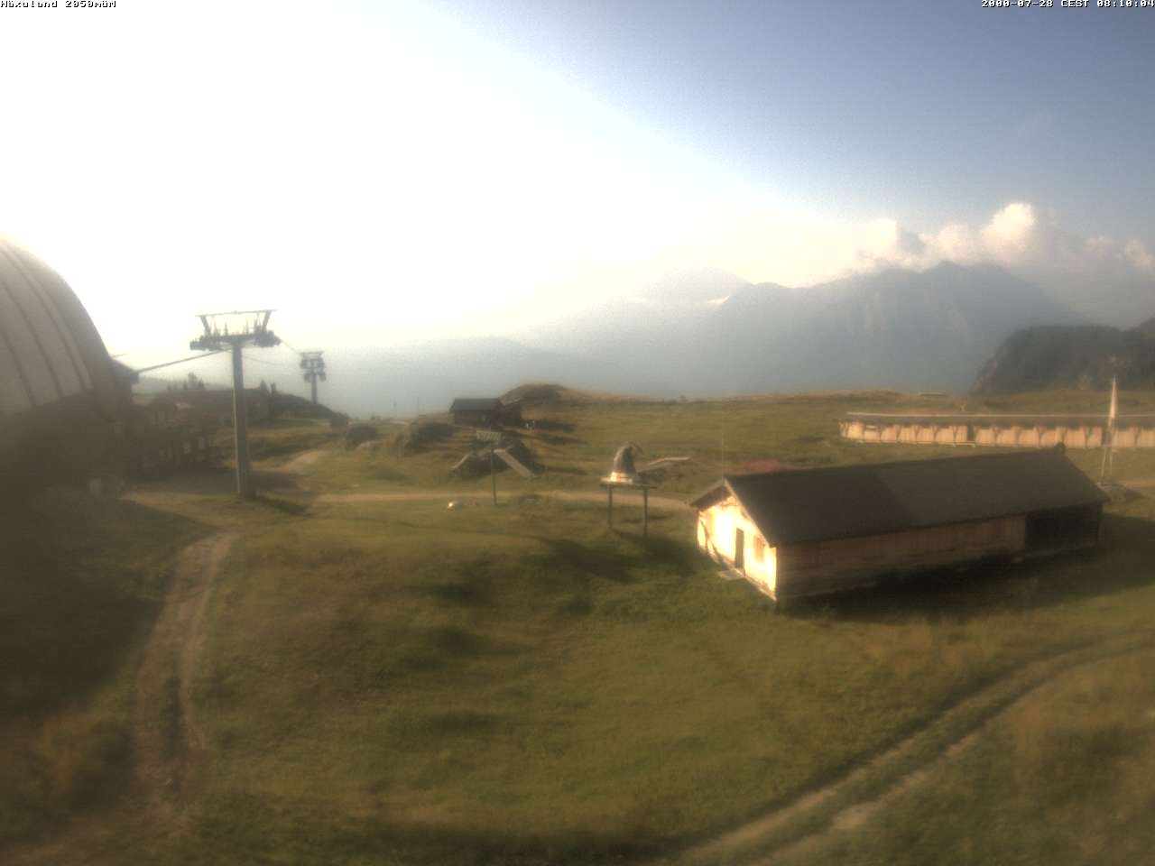 Archiv Foto Webcam Bergstation Gondel Blatten-Chiematte