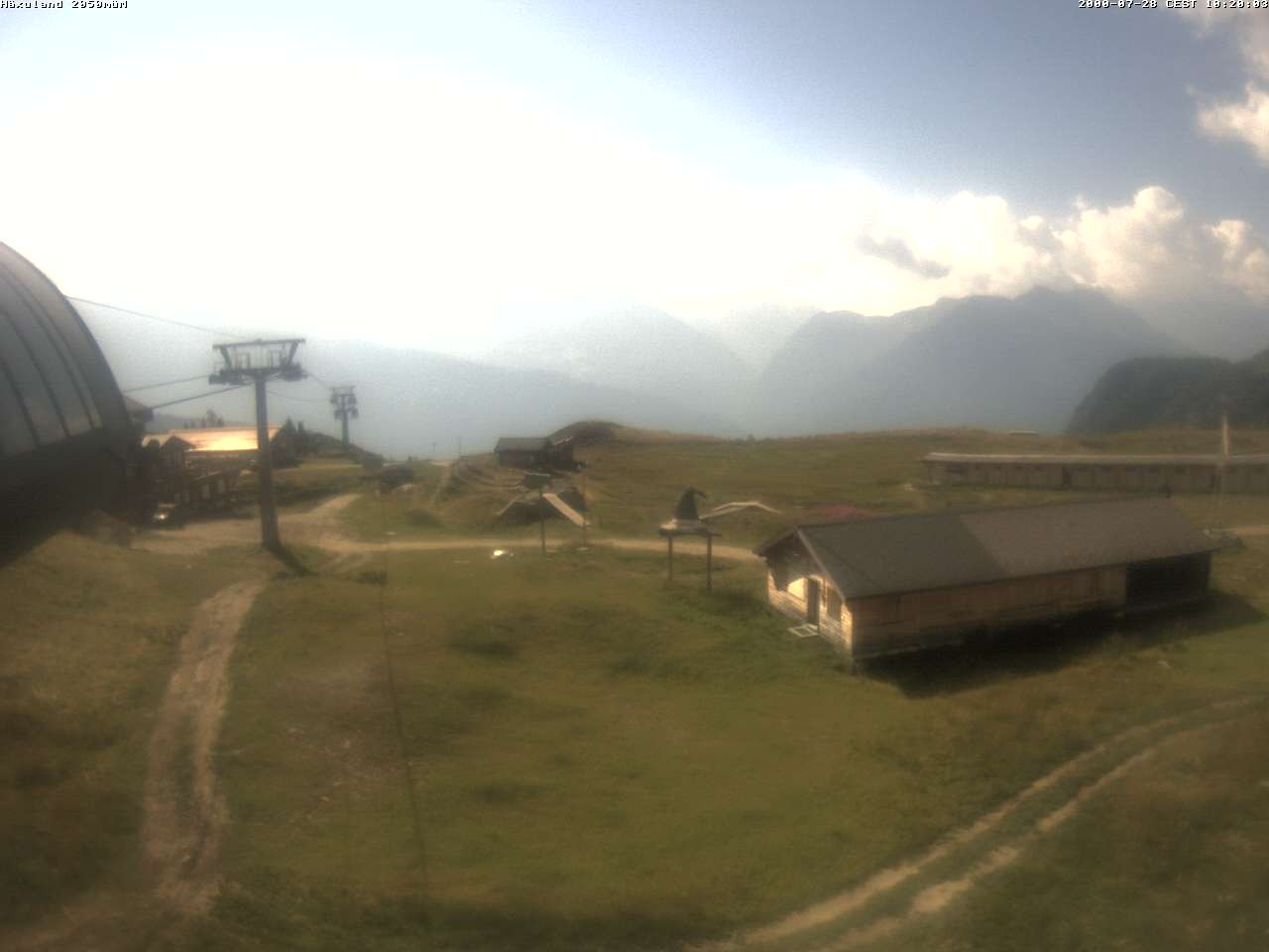 Archiv Foto Webcam Bergstation Gondel Blatten-Chiematte