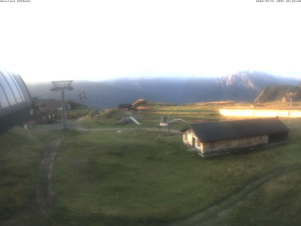 Archiv Foto Webcam Bergstation Gondel Blatten-Chiematte